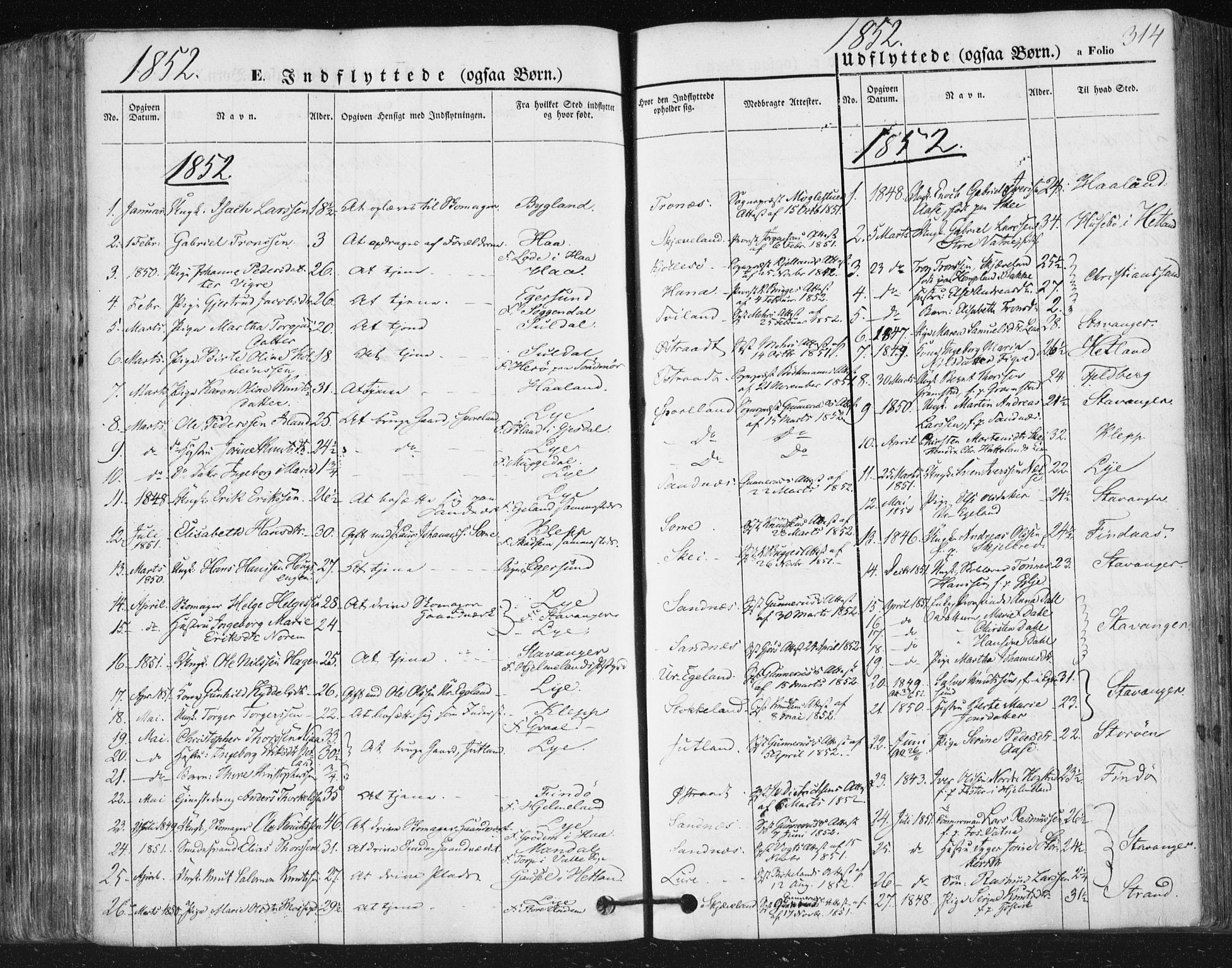 Høyland sokneprestkontor, AV/SAST-A-101799/001/30BA/L0008: Ministerialbok nr. A 8, 1841-1856, s. 314