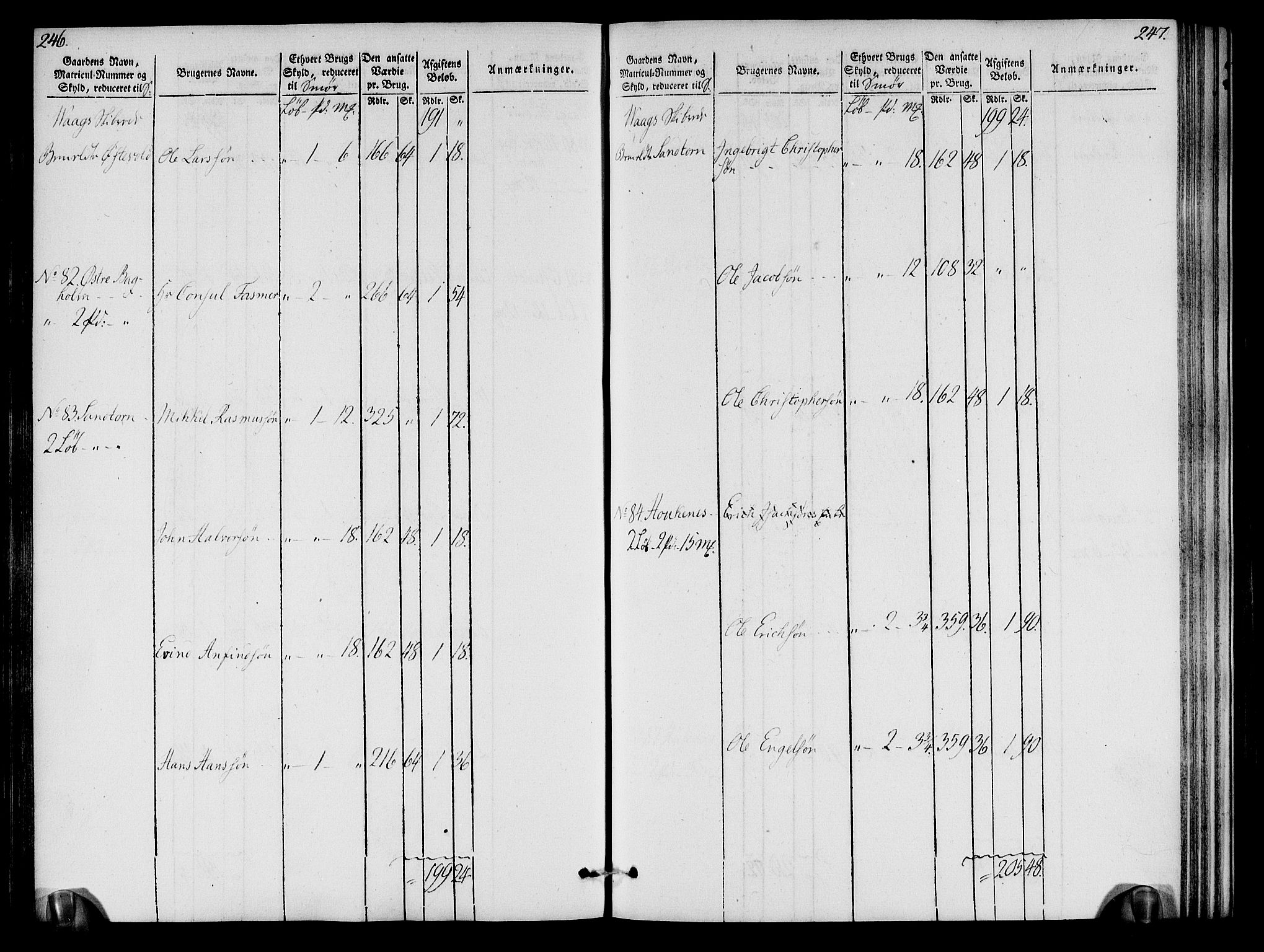 Rentekammeret inntil 1814, Realistisk ordnet avdeling, AV/RA-EA-4070/N/Ne/Nea/L0109: Sunnhordland og Hardanger fogderi. Oppebørselsregister, 1803-1804, s. 126