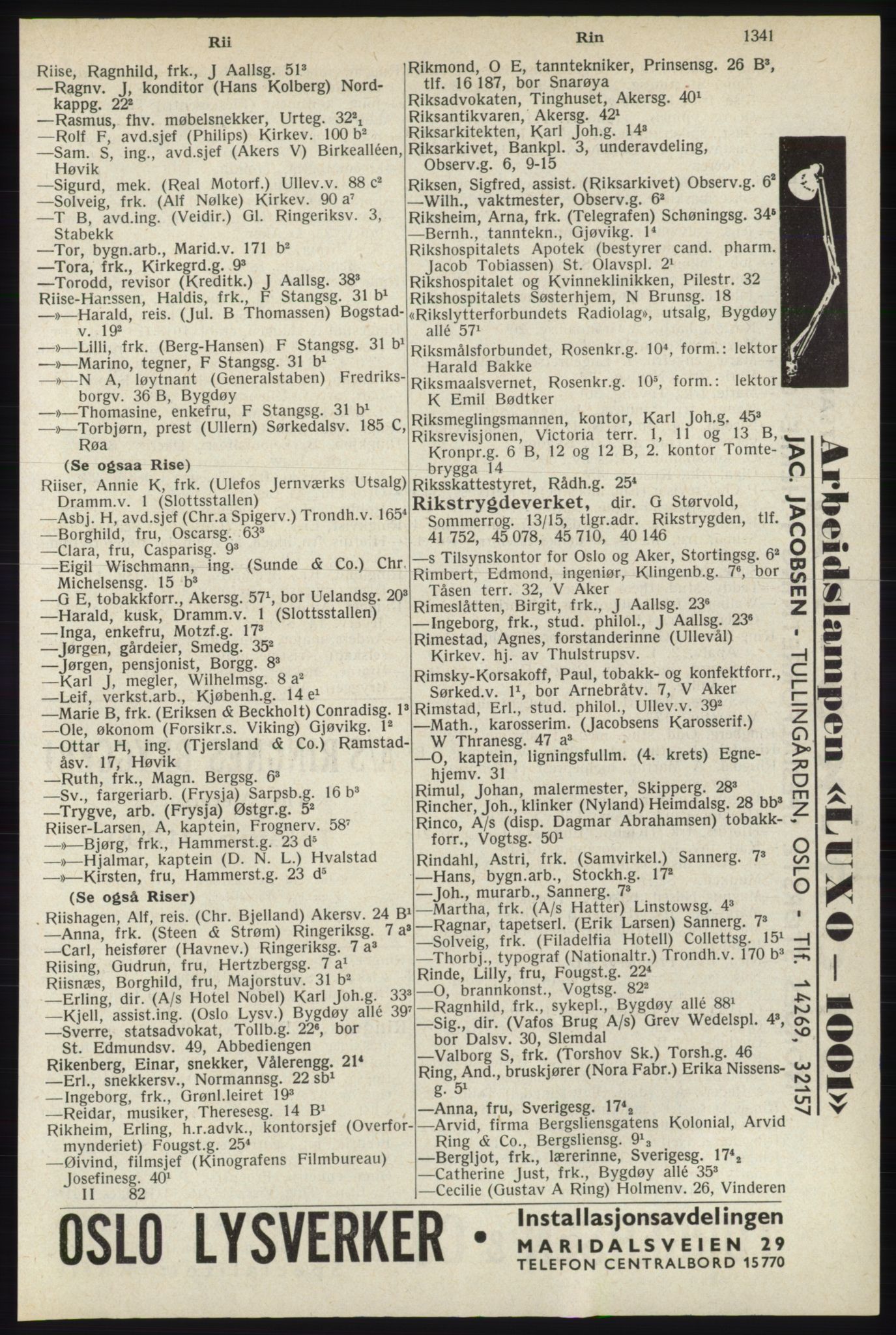 Kristiania/Oslo adressebok, PUBL/-, 1940, s. 1359