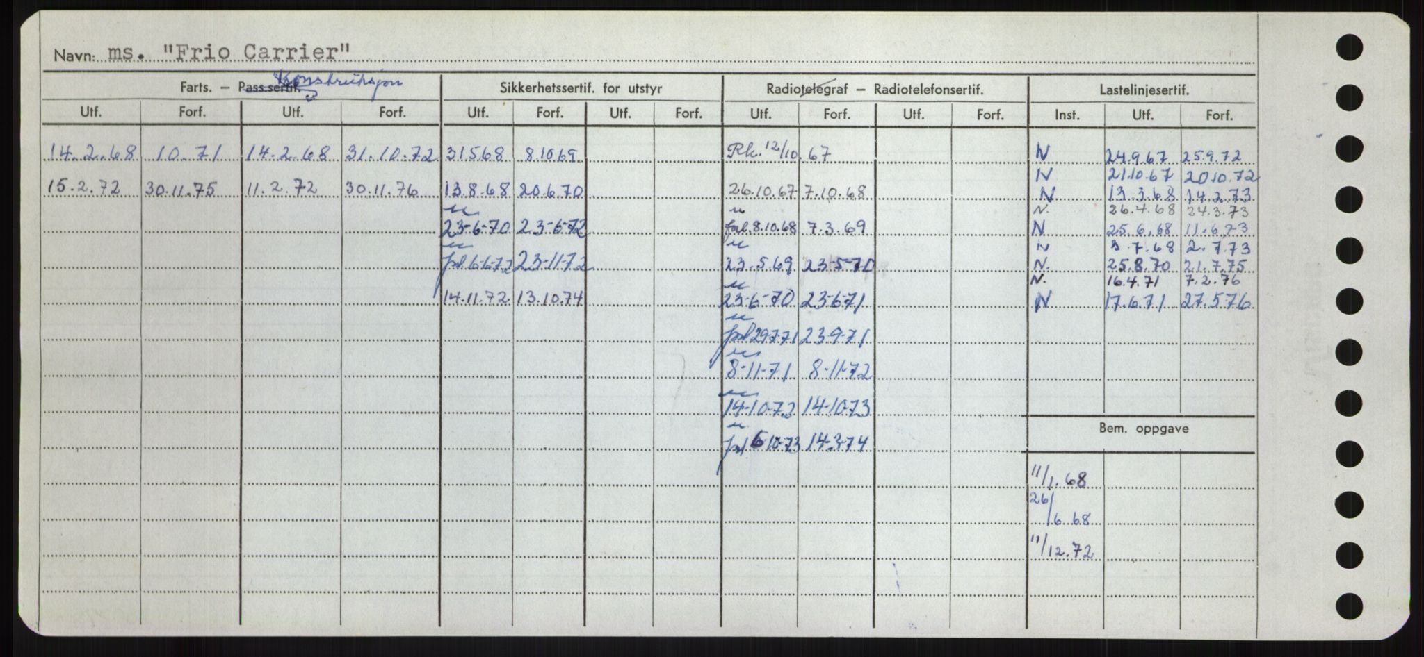 Sjøfartsdirektoratet med forløpere, Skipsmålingen, RA/S-1627/H/Hd/L0011: Fartøy, Fla-Får, s. 470