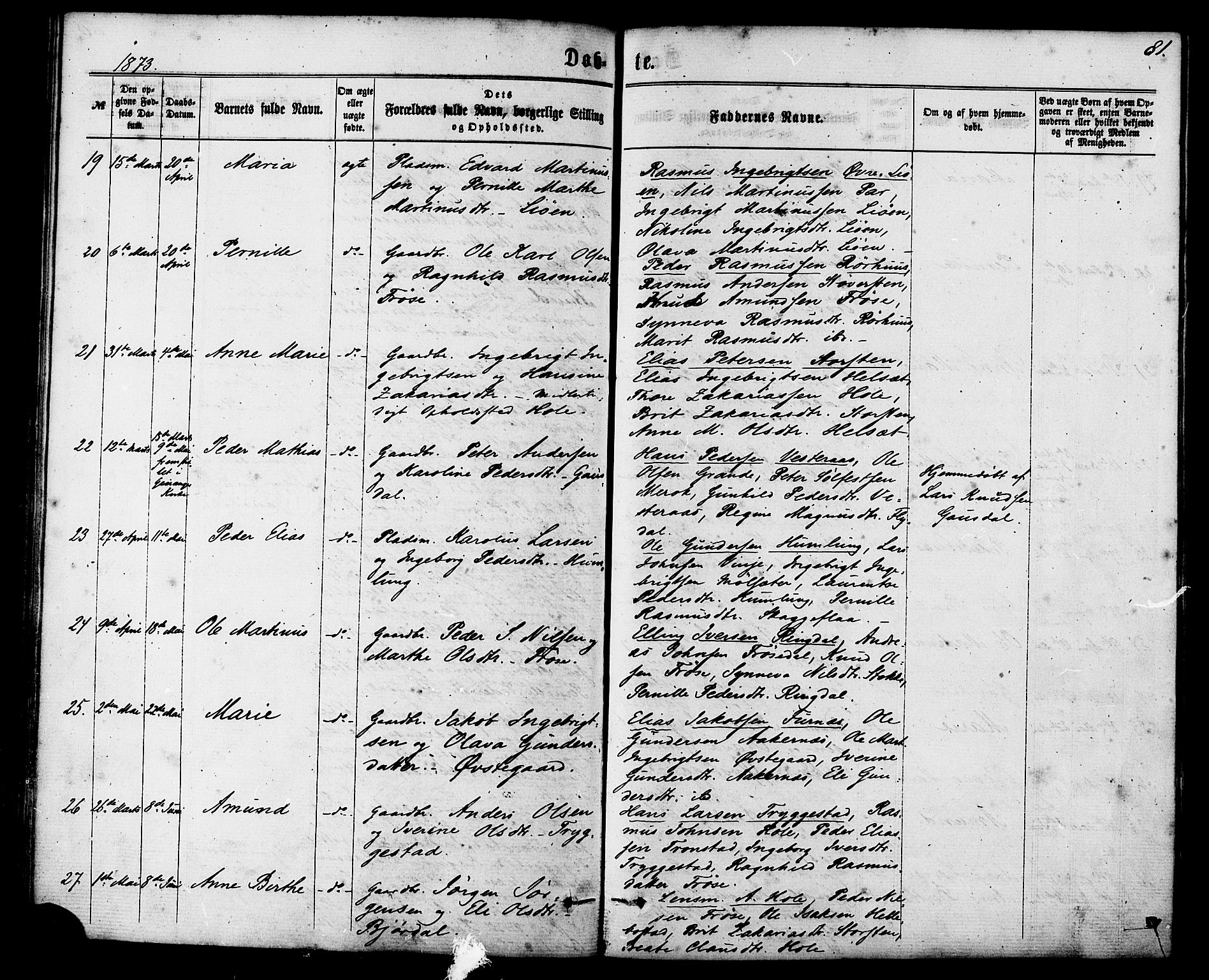 Ministerialprotokoller, klokkerbøker og fødselsregistre - Møre og Romsdal, AV/SAT-A-1454/517/L0226: Ministerialbok nr. 517A06, 1862-1881, s. 81