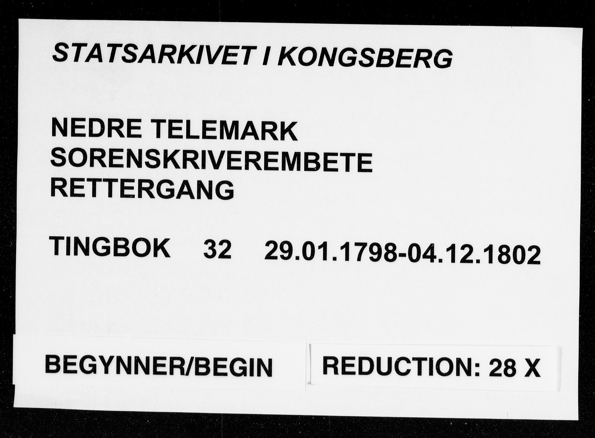 Nedre Telemark sorenskriveri, SAKO/A-135/F/Fa/L0032: Tingbok, 1798-1802