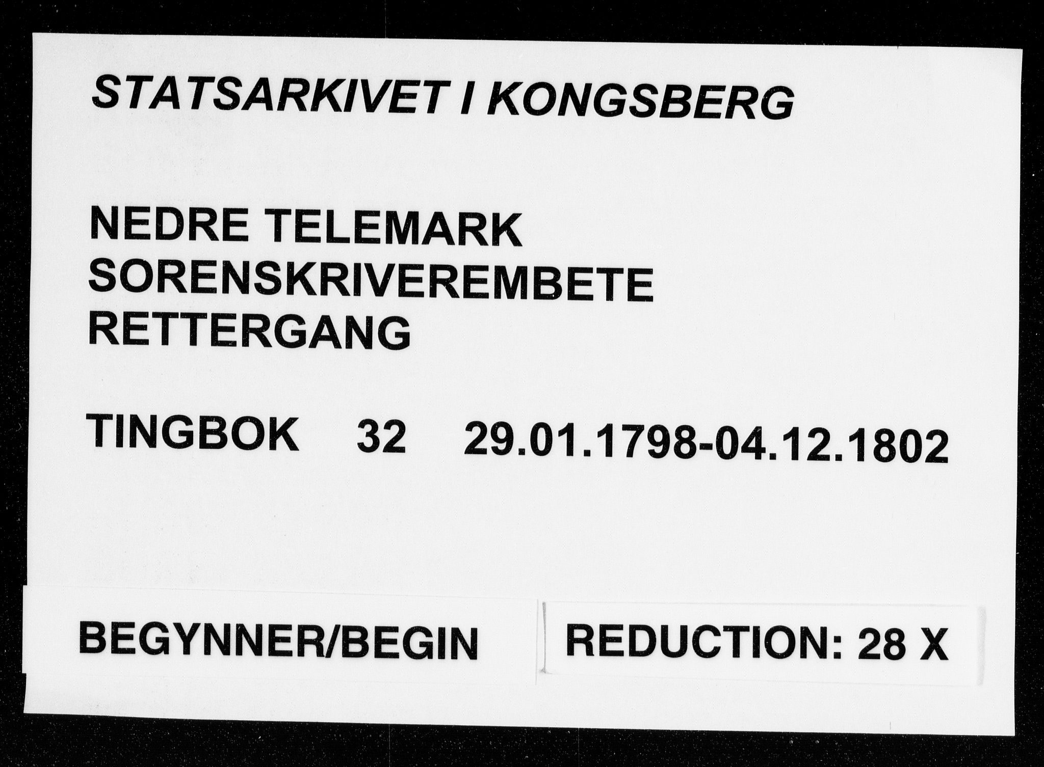 Nedre Telemark sorenskriveri, AV/SAKO-A-135/F/Fa/L0032: Tingbok, 1798-1802