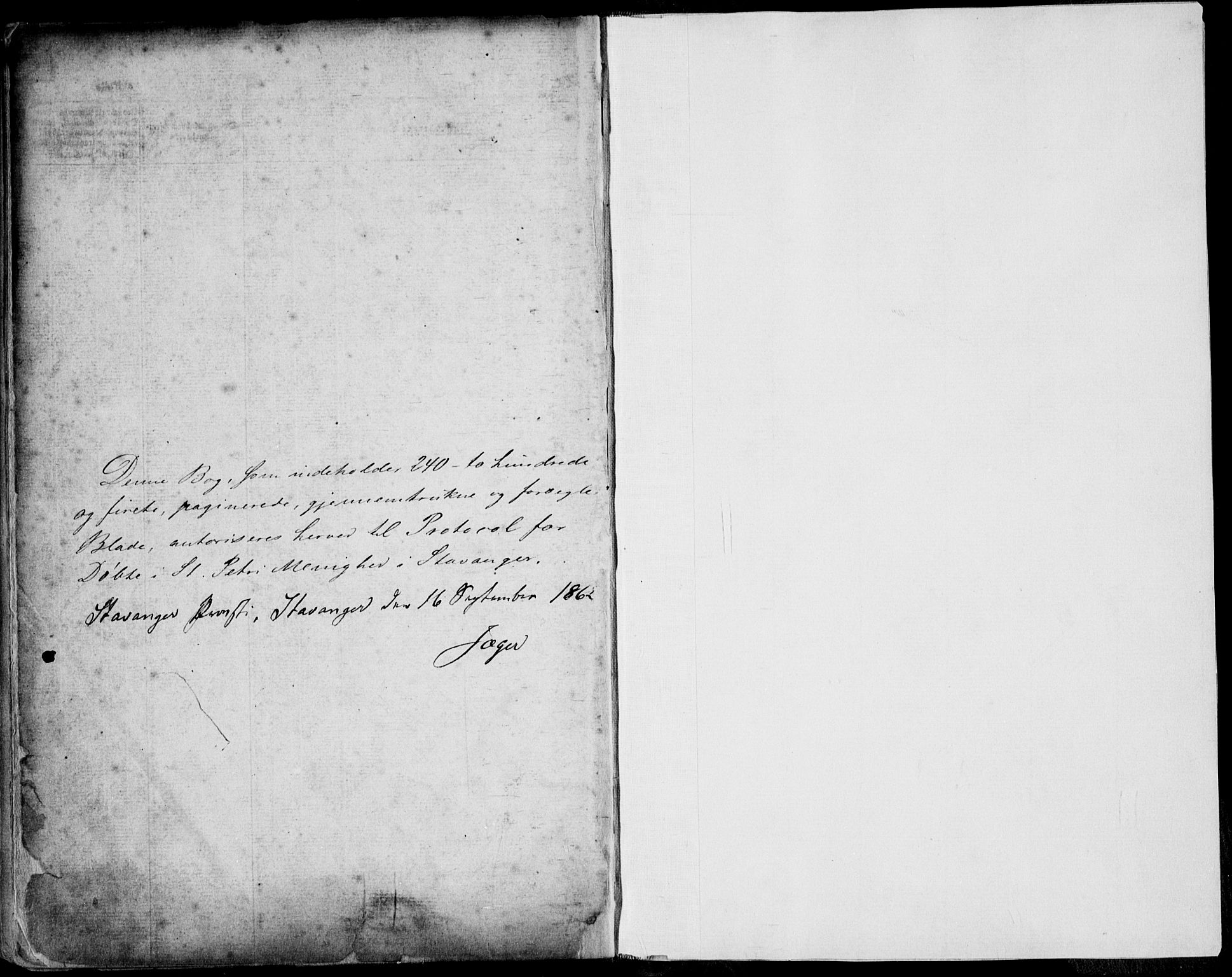 St. Petri sokneprestkontor, AV/SAST-A-101813/001/30/30BA/L0001: Ministerialbok nr. A 1, 1861-1868