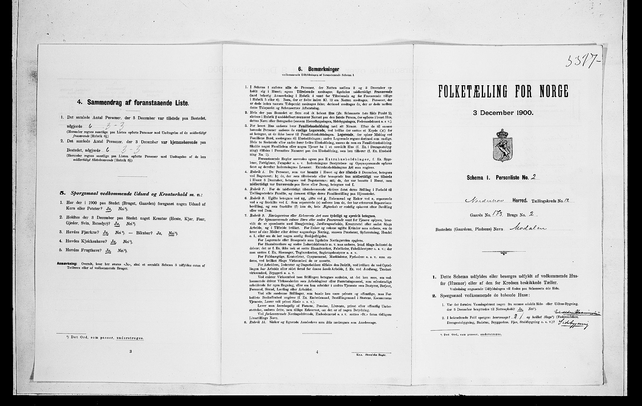 RA, Folketelling 1900 for 0613 Norderhov herred, 1900, s. 2645