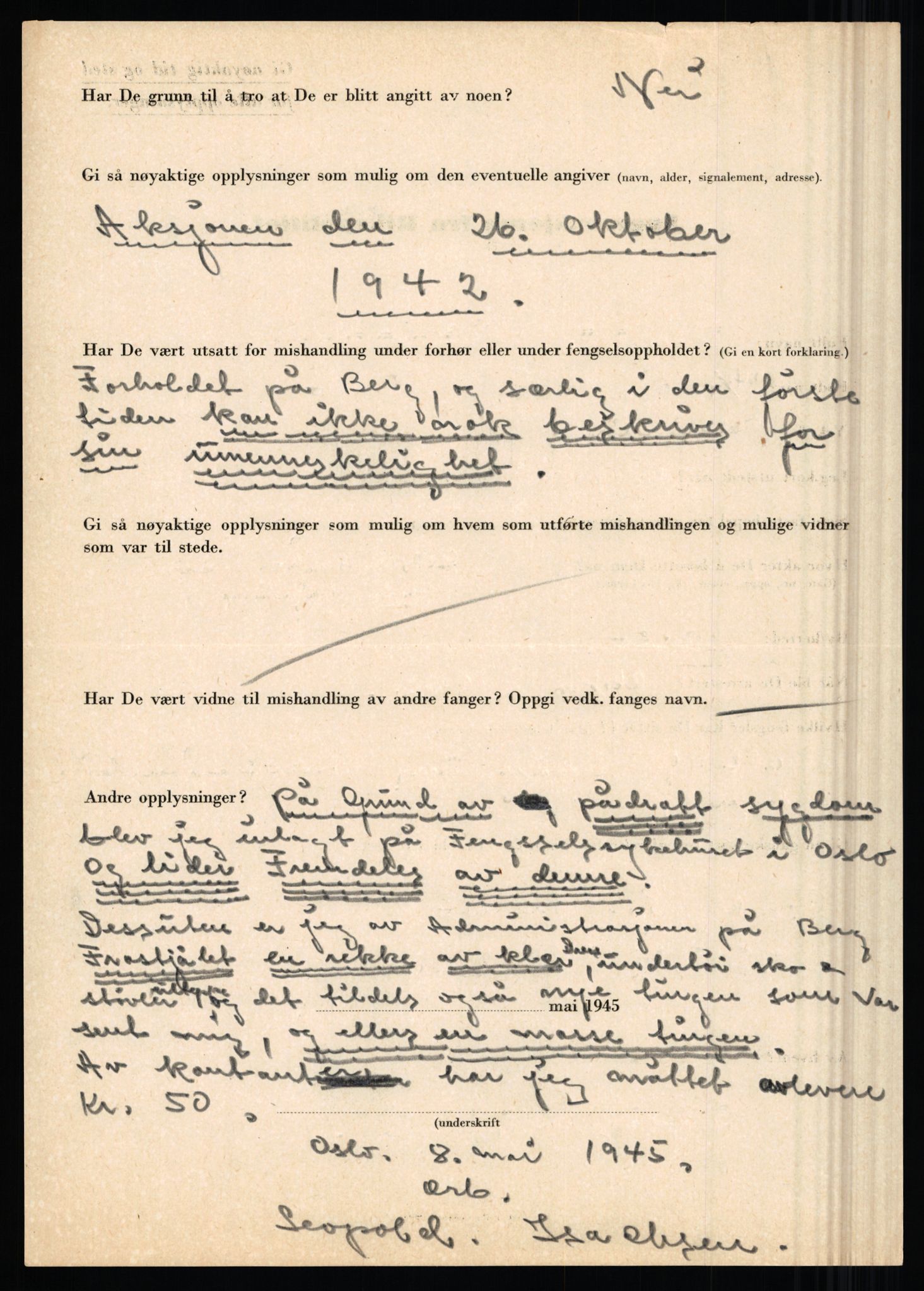 Rikspolitisjefen, AV/RA-S-1560/L/L0007: Heen, Erik C. - Iversen, Trygve, 1940-1945, s. 1202