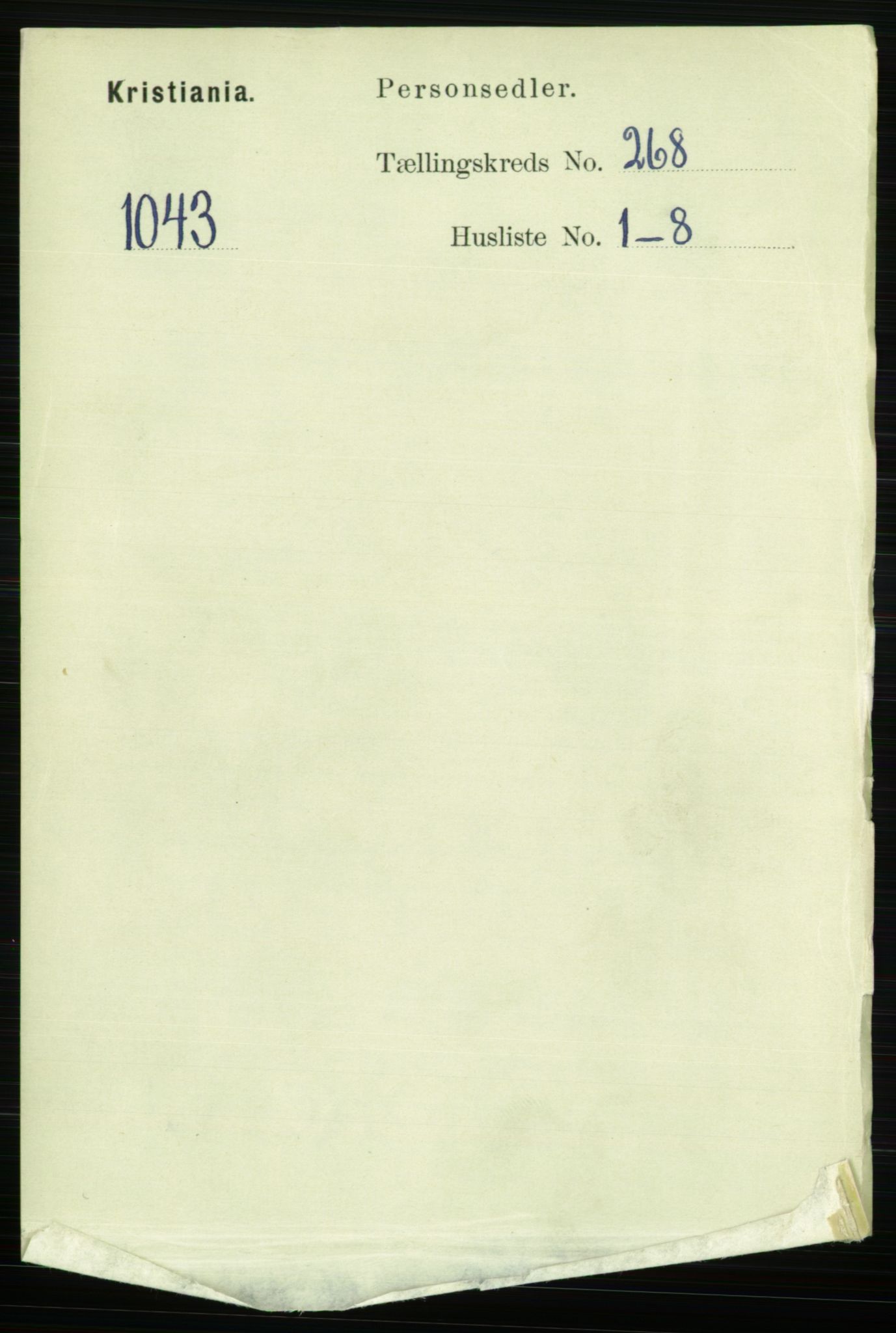 RA, Folketelling 1891 for 0301 Kristiania kjøpstad, 1891, s. 162037