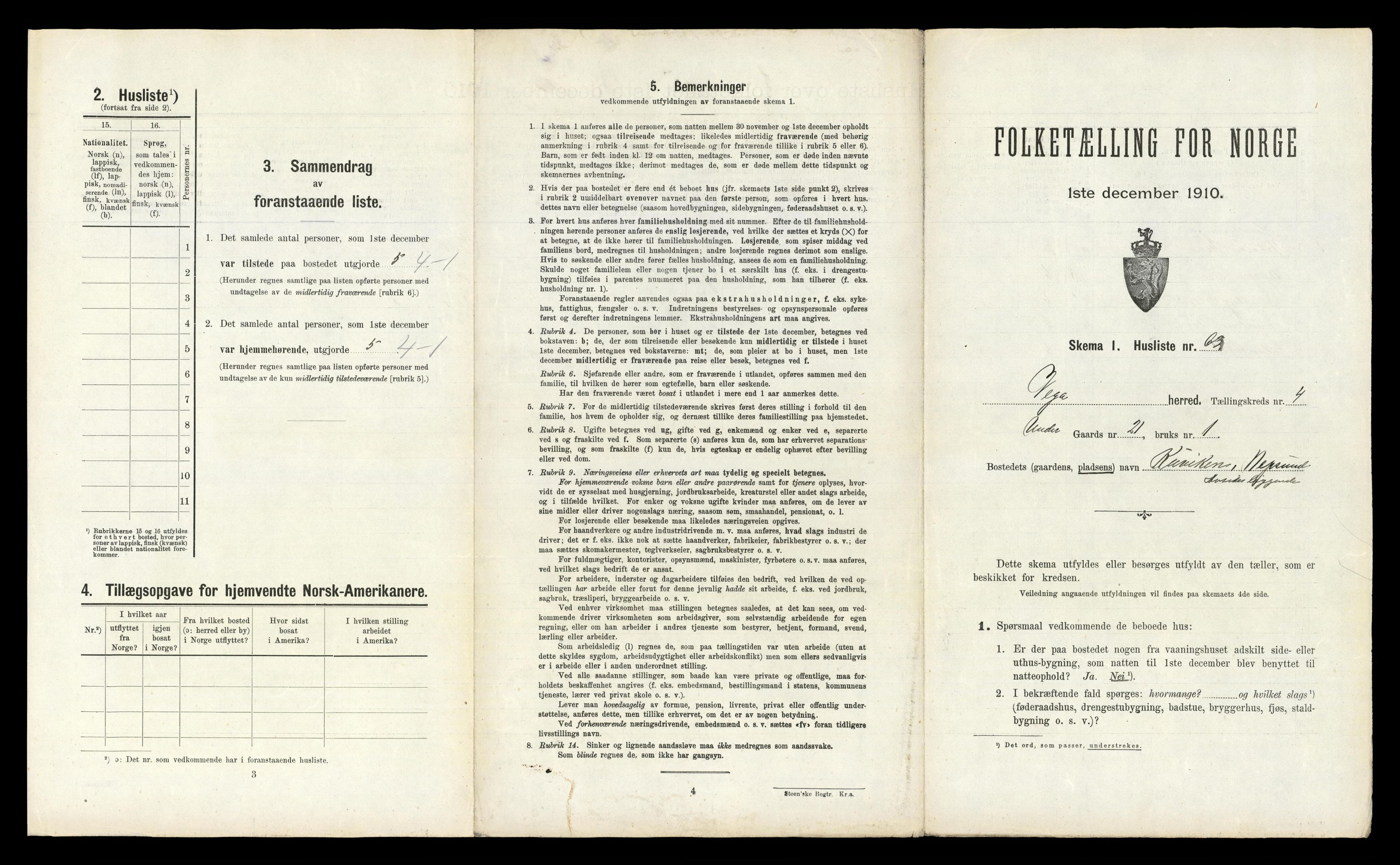 RA, Folketelling 1910 for 1815 Vega herred, 1910, s. 416