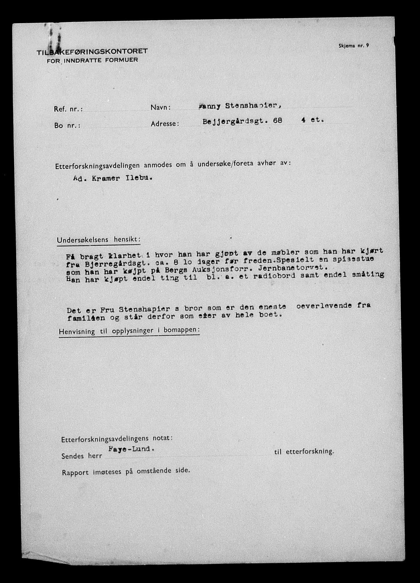 Justisdepartementet, Tilbakeføringskontoret for inndratte formuer, AV/RA-S-1564/H/Hc/Hcc/L0983: --, 1945-1947, s. 17