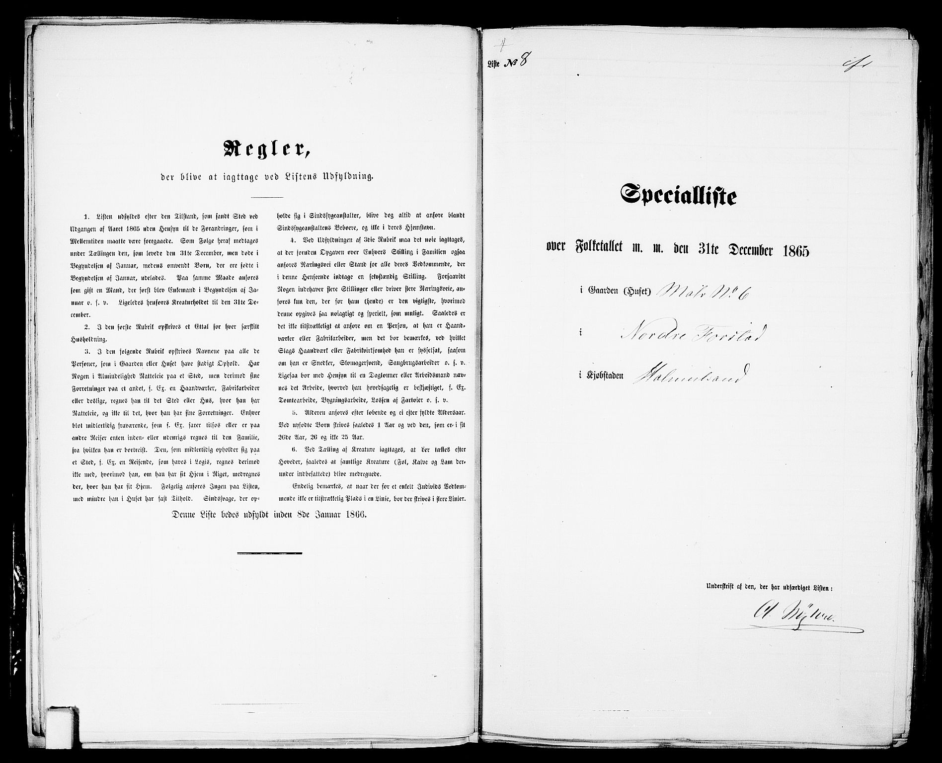 RA, Folketelling 1865 for 0702B Botne prestegjeld, Holmestrand kjøpstad, 1865, s. 22