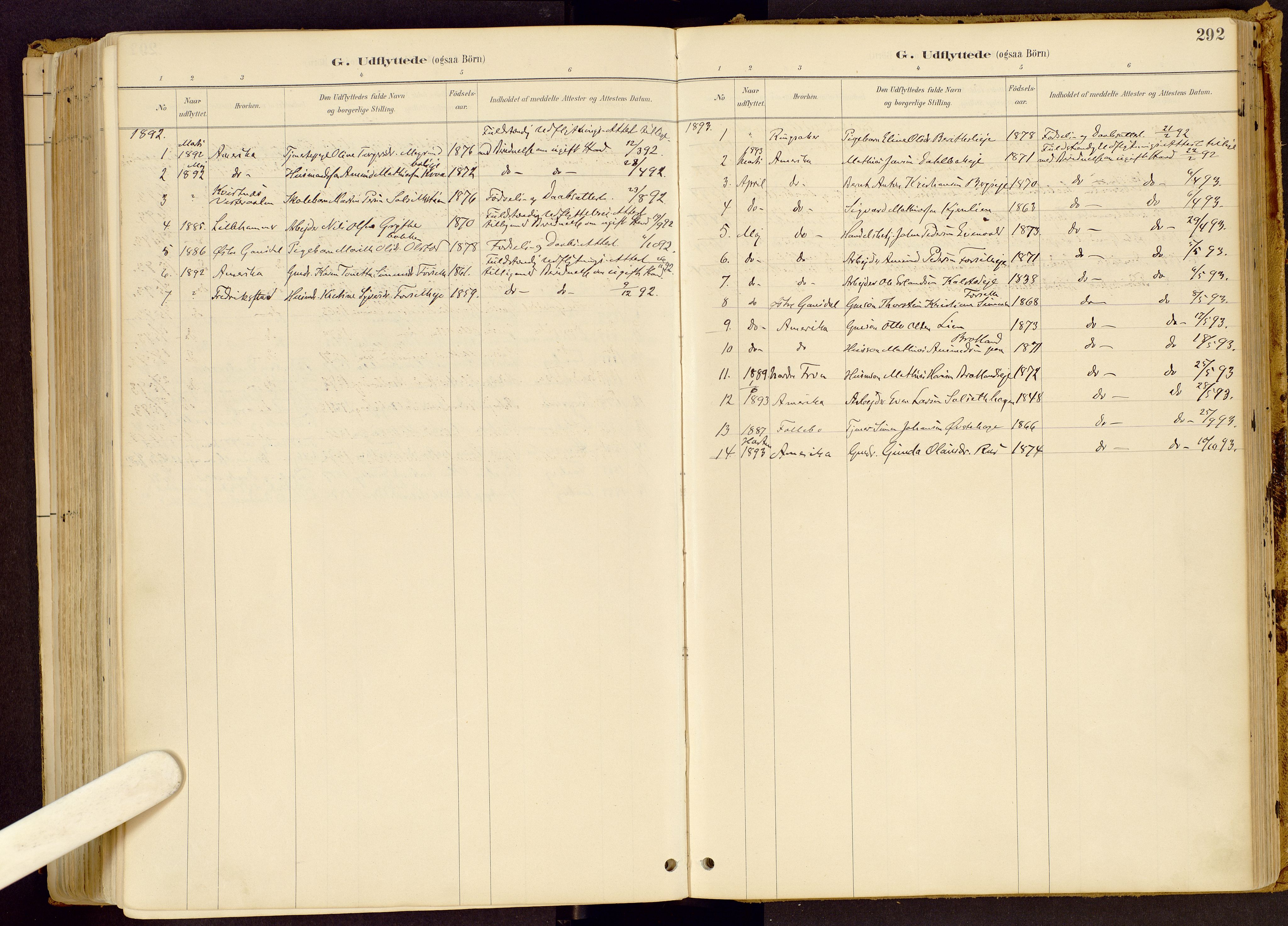Vestre Gausdal prestekontor, AV/SAH-PREST-094/H/Ha/Haa/L0001: Ministerialbok nr. 1, 1887-1914, s. 292