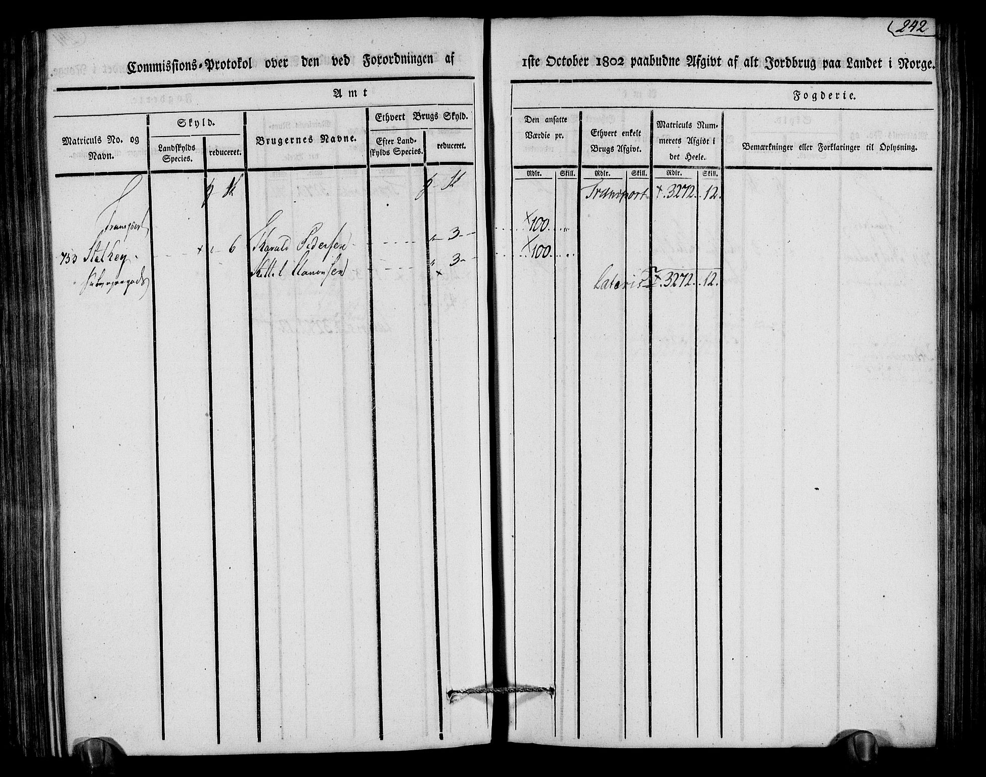 Rentekammeret inntil 1814, Realistisk ordnet avdeling, AV/RA-EA-4070/N/Ne/Nea/L0079: Nedenes fogderi. Kommisjonsprotokoll "Nr. 2", for Strengereid skipreide, 1803, s. 233