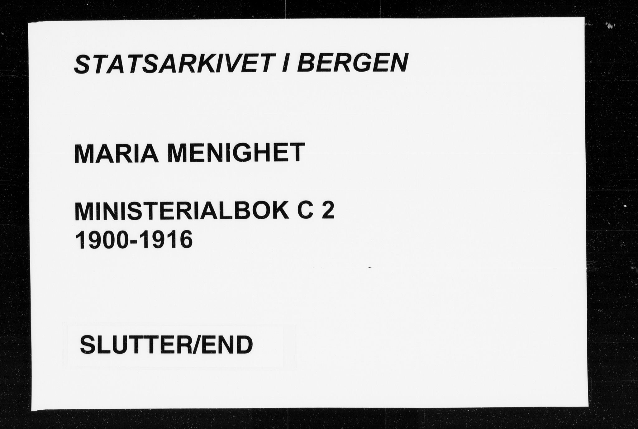 Mariakirken Sokneprestembete, SAB/A-76901/H/Haa/L0014: Ministerialbok nr. C 2, 1900-1916