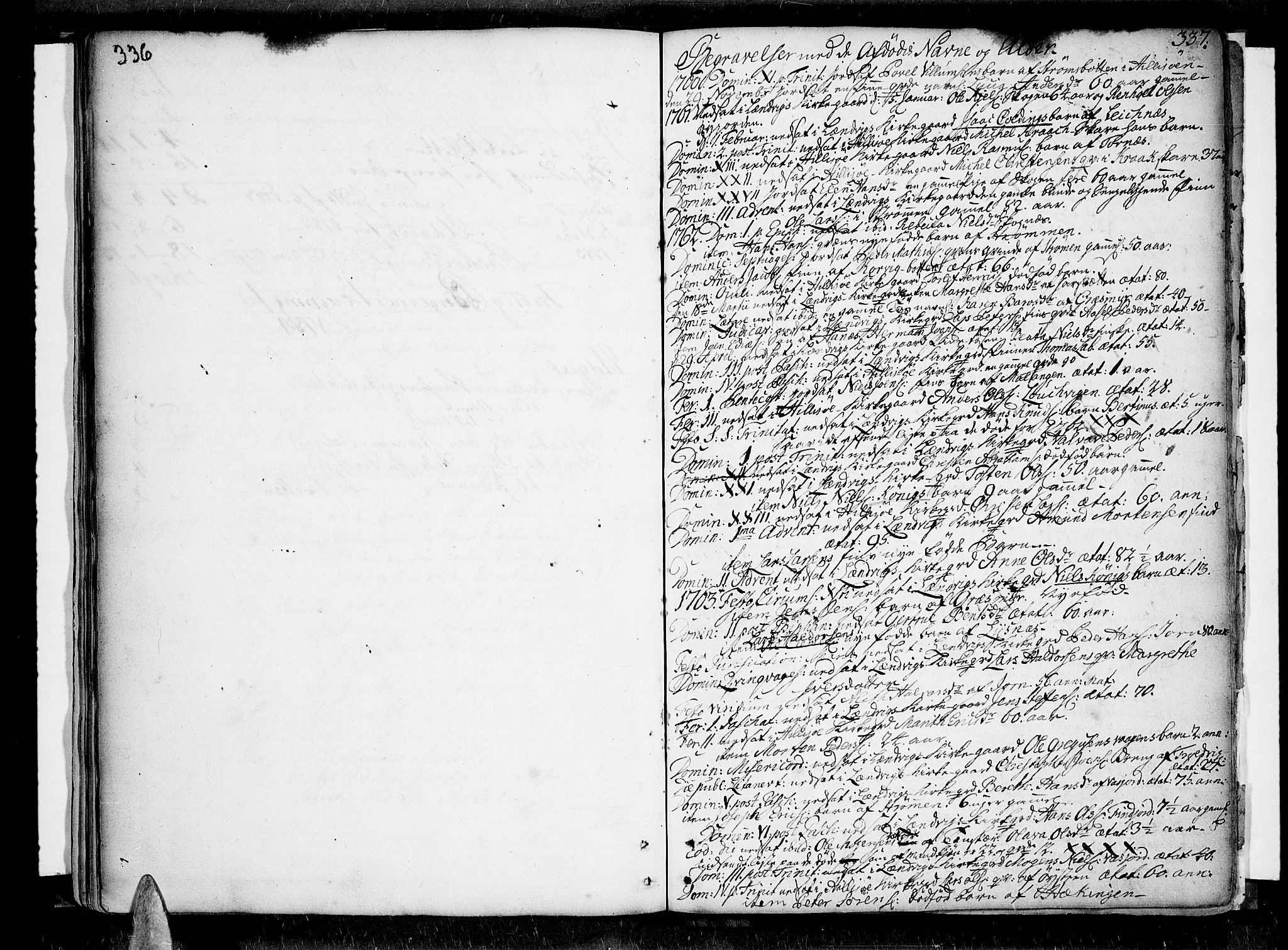 Lenvik sokneprestembete, AV/SATØ-S-1310/H/Ha/Haa/L0001kirke: Ministerialbok nr. 1, 1753-1783, s. 336-337