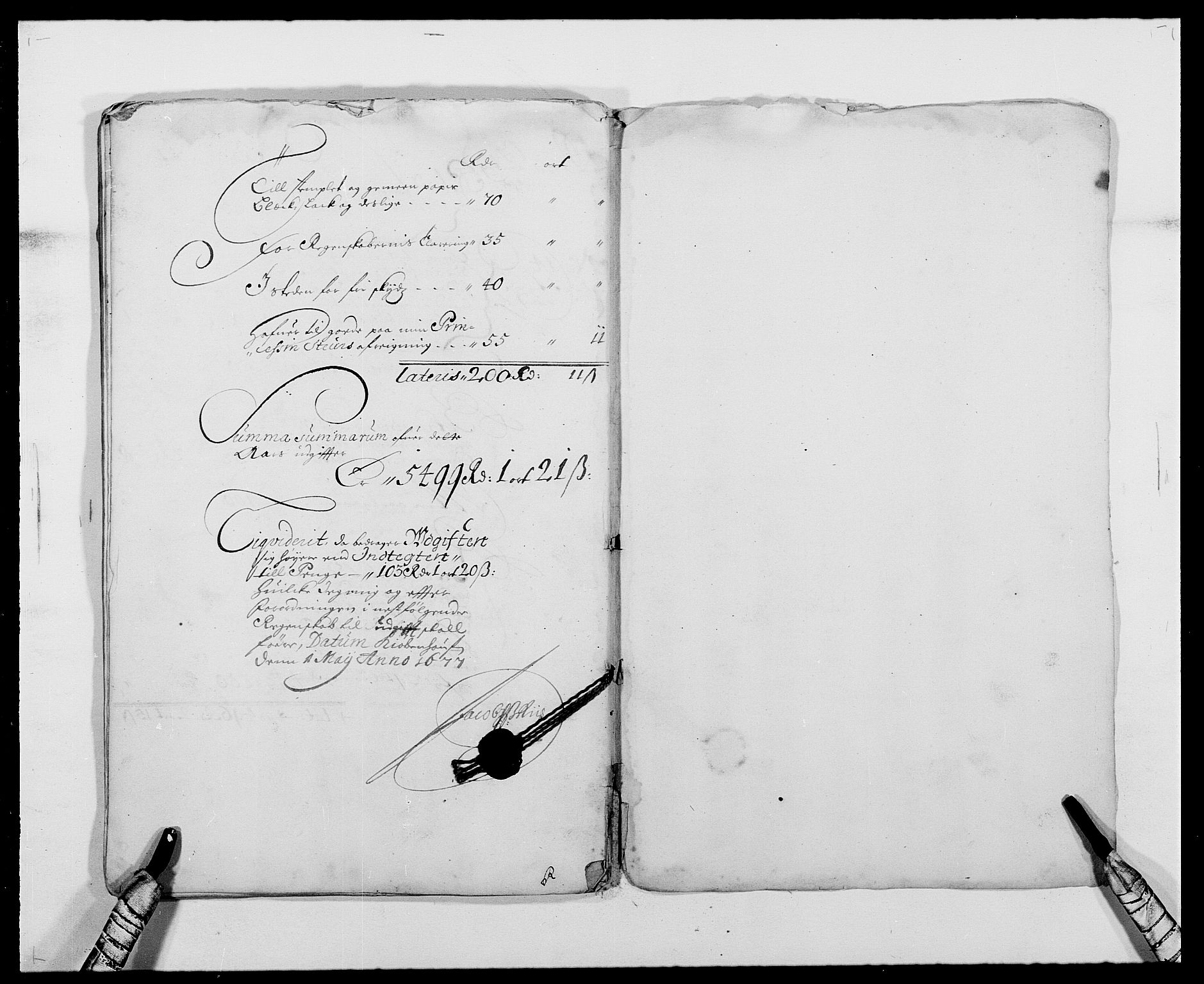 Rentekammeret inntil 1814, Reviderte regnskaper, Fogderegnskap, RA/EA-4092/R42/L2540: Mandal fogderi, 1676-1680, s. 24