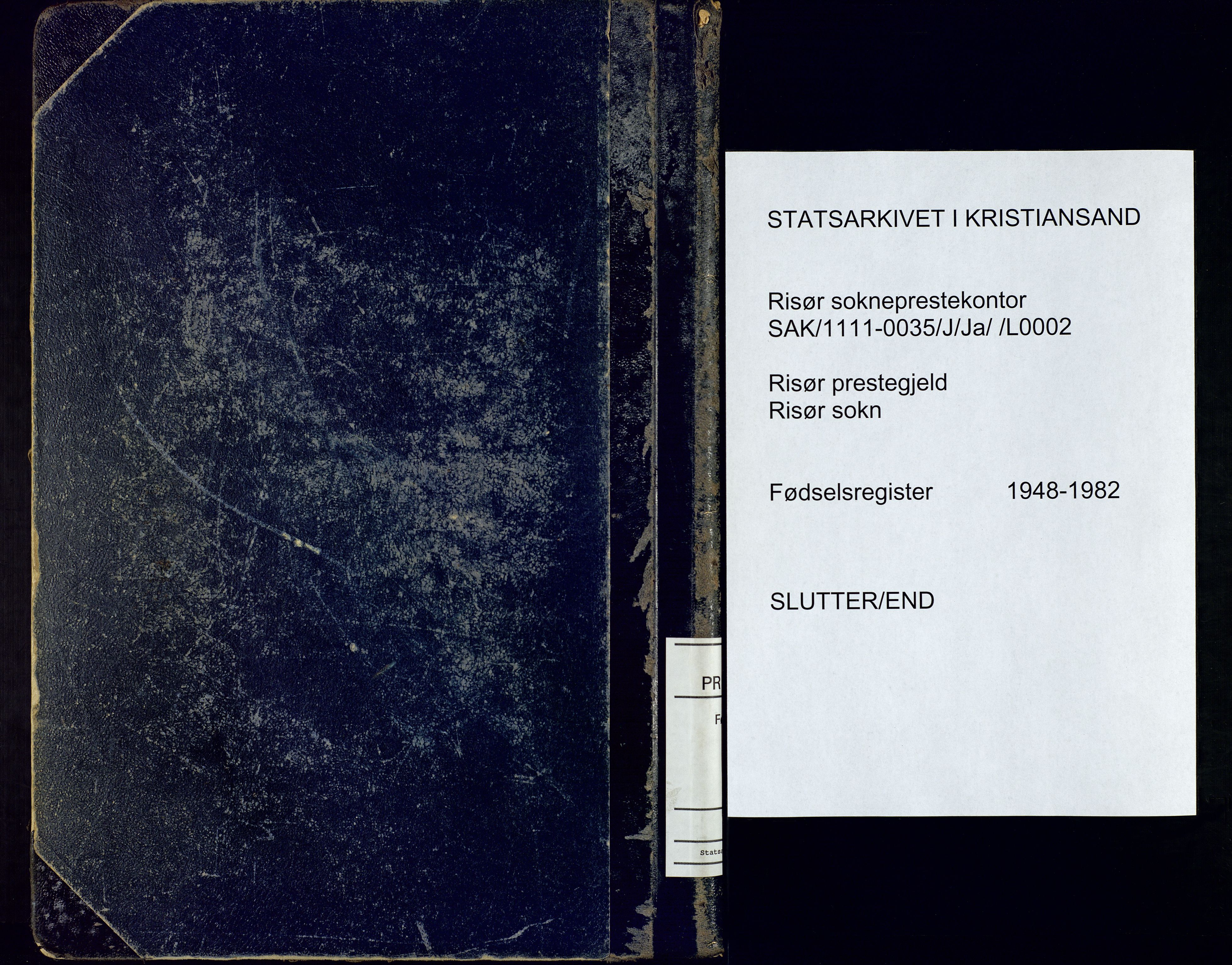 Risør sokneprestkontor, AV/SAK-1111-0035/J/Ja/L0002: Fødselsregister nr. A-VI-14, 1948-1982