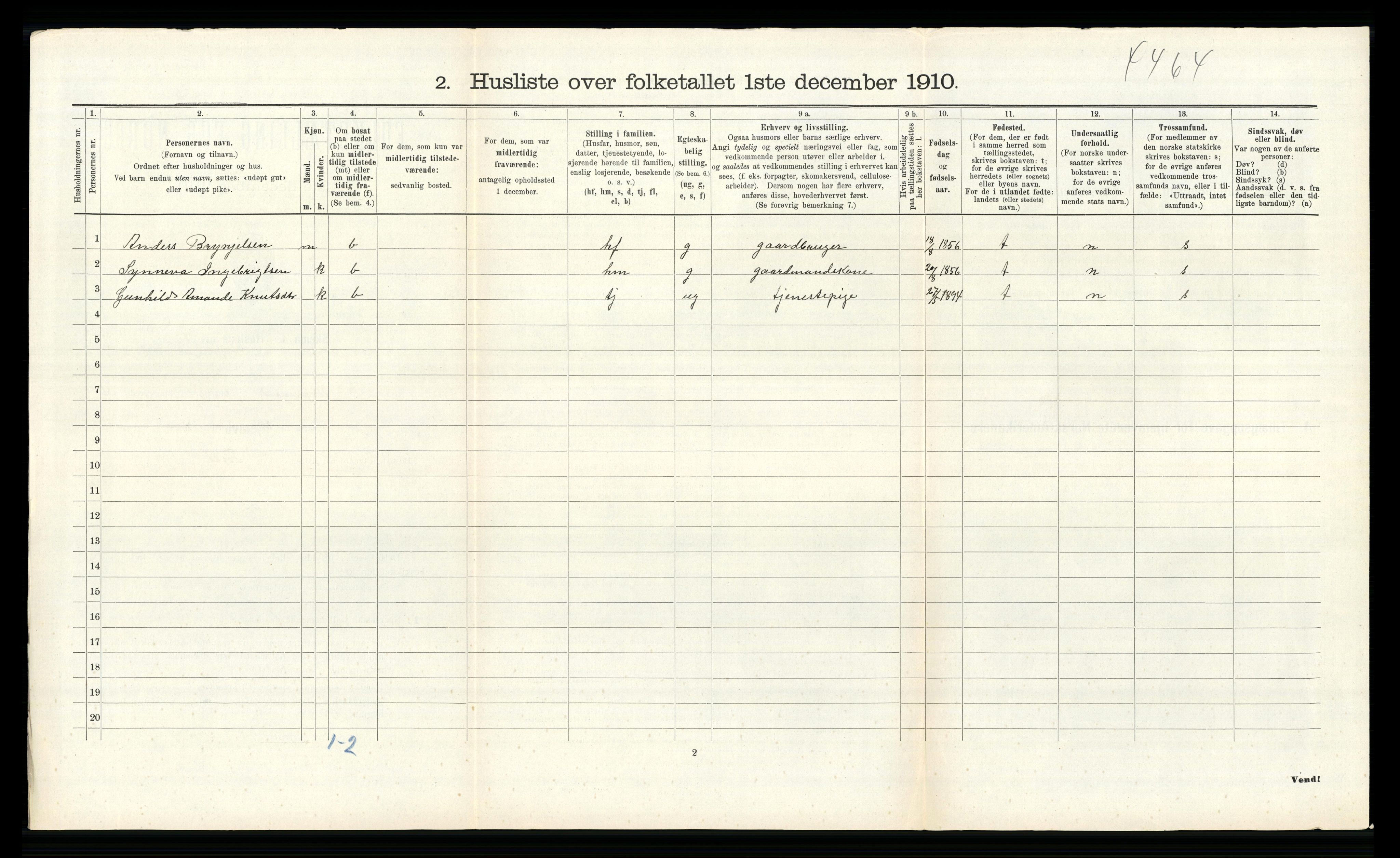 RA, Folketelling 1910 for 1257 Alversund herred, 1910, s. 425