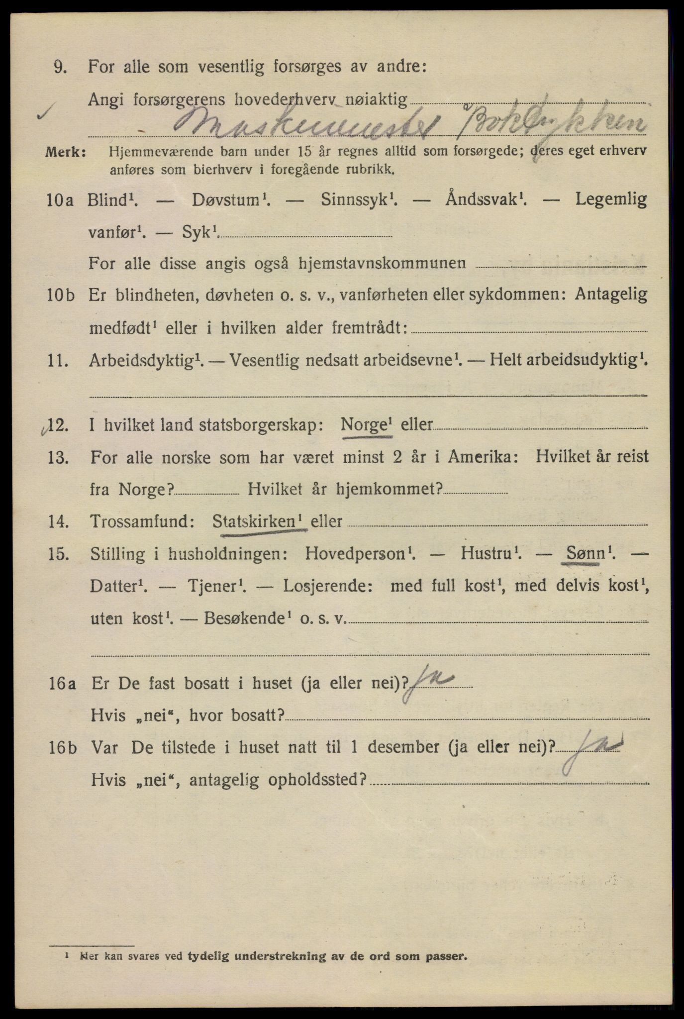 SAO, Folketelling 1920 for 0301 Kristiania kjøpstad, 1920, s. 392462