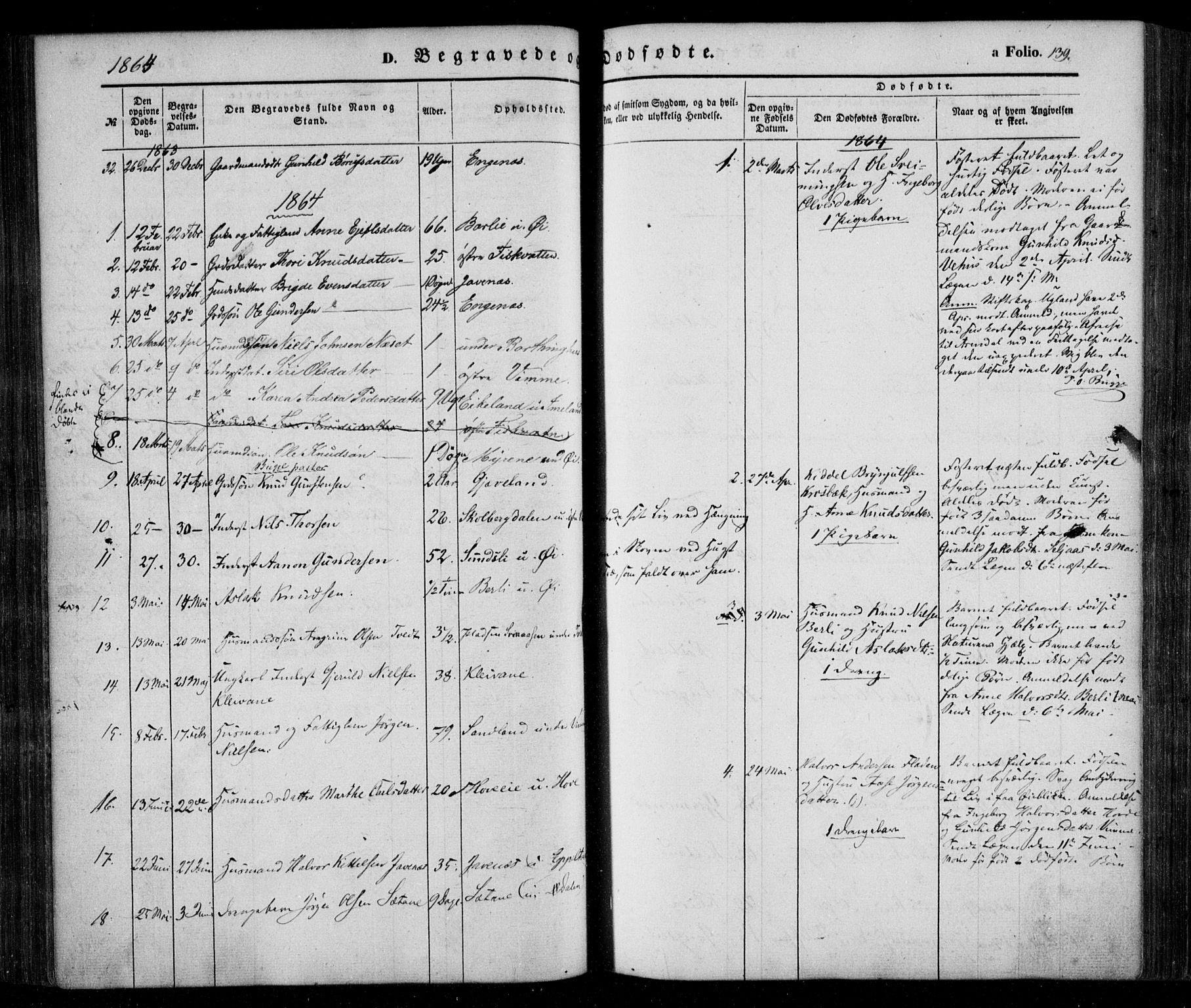 Åmli sokneprestkontor, AV/SAK-1111-0050/F/Fa/Fac/L0008: Ministerialbok nr. A 8, 1852-1869, s. 139