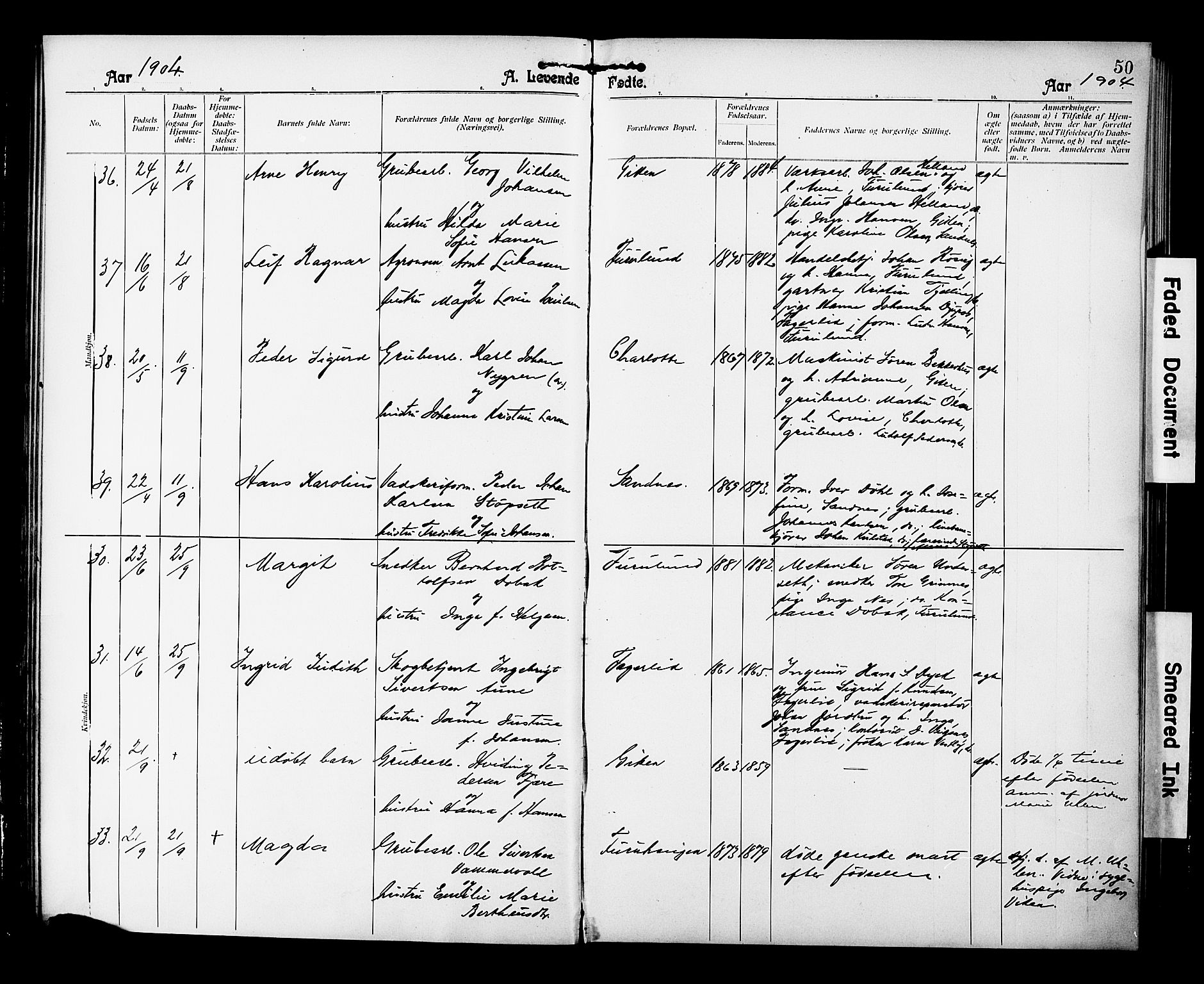 Ministerialprotokoller, klokkerbøker og fødselsregistre - Nordland, AV/SAT-A-1459/850/L0709: Ministerialbok nr. 850A01, 1899-1909, s. 50