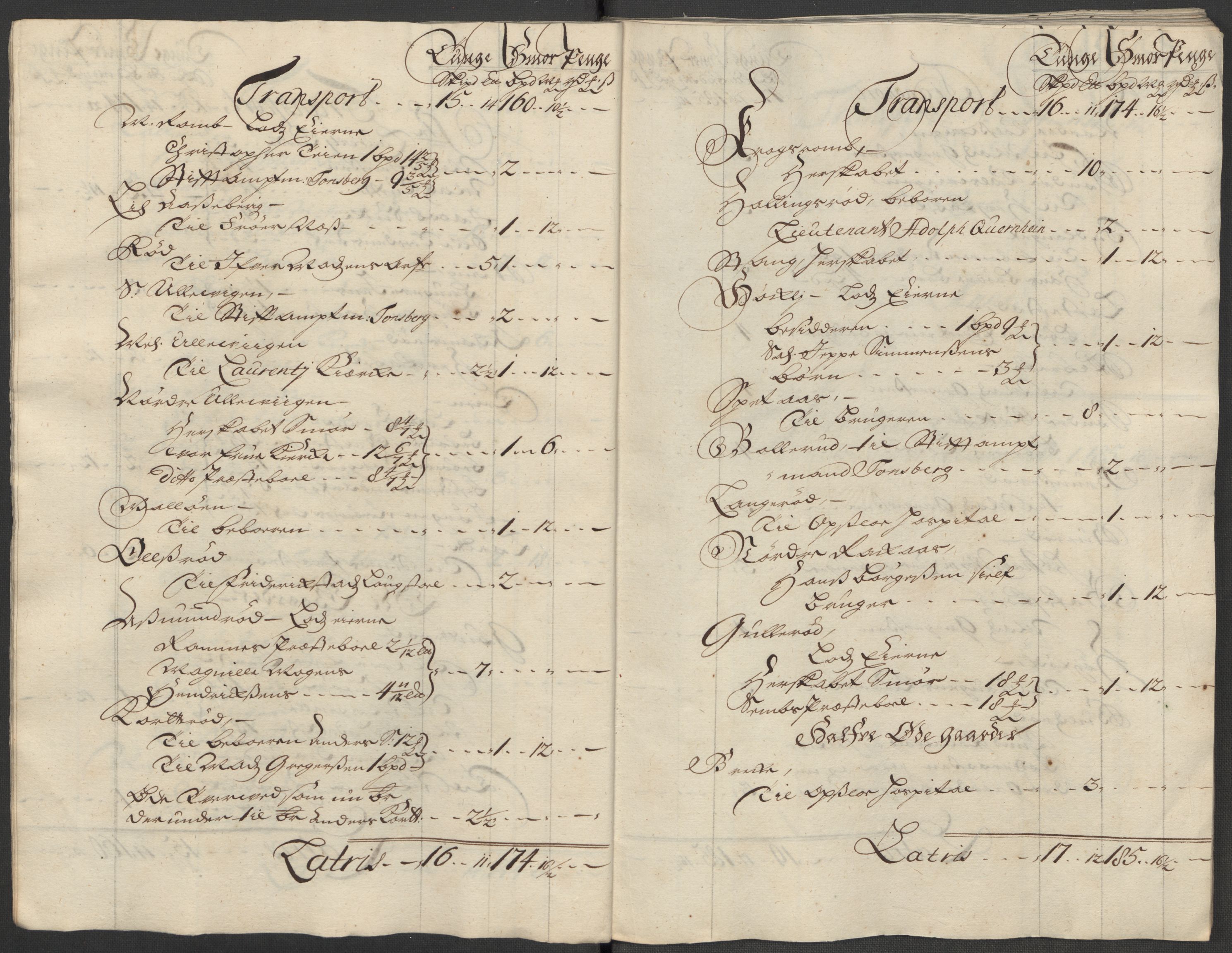Rentekammeret inntil 1814, Reviderte regnskaper, Fogderegnskap, AV/RA-EA-4092/R32/L1879: Fogderegnskap Jarlsberg grevskap, 1714-1715, s. 23