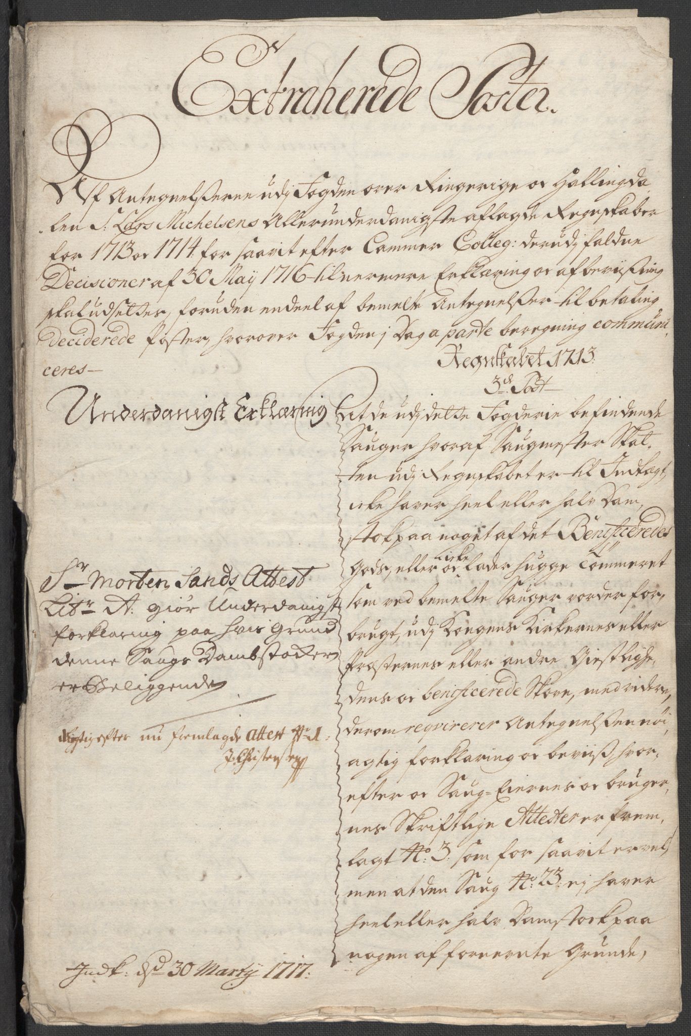 Rentekammeret inntil 1814, Reviderte regnskaper, Fogderegnskap, RA/EA-4092/R23/L1472: Fogderegnskap Ringerike og Hallingdal, 1713-1714, s. 290