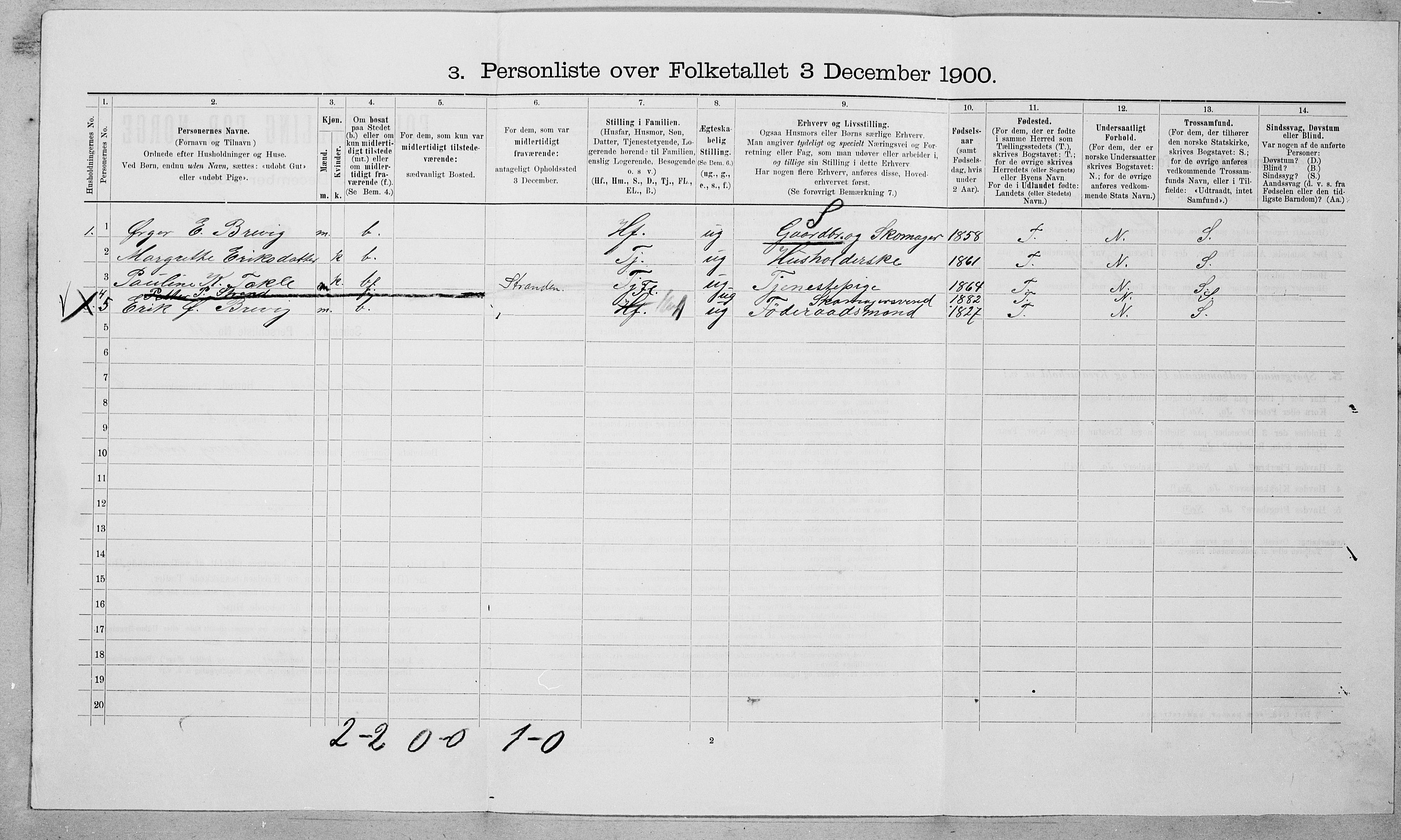 SAT, Folketelling 1900 for 1539 Grytten herred, 1900, s. 718