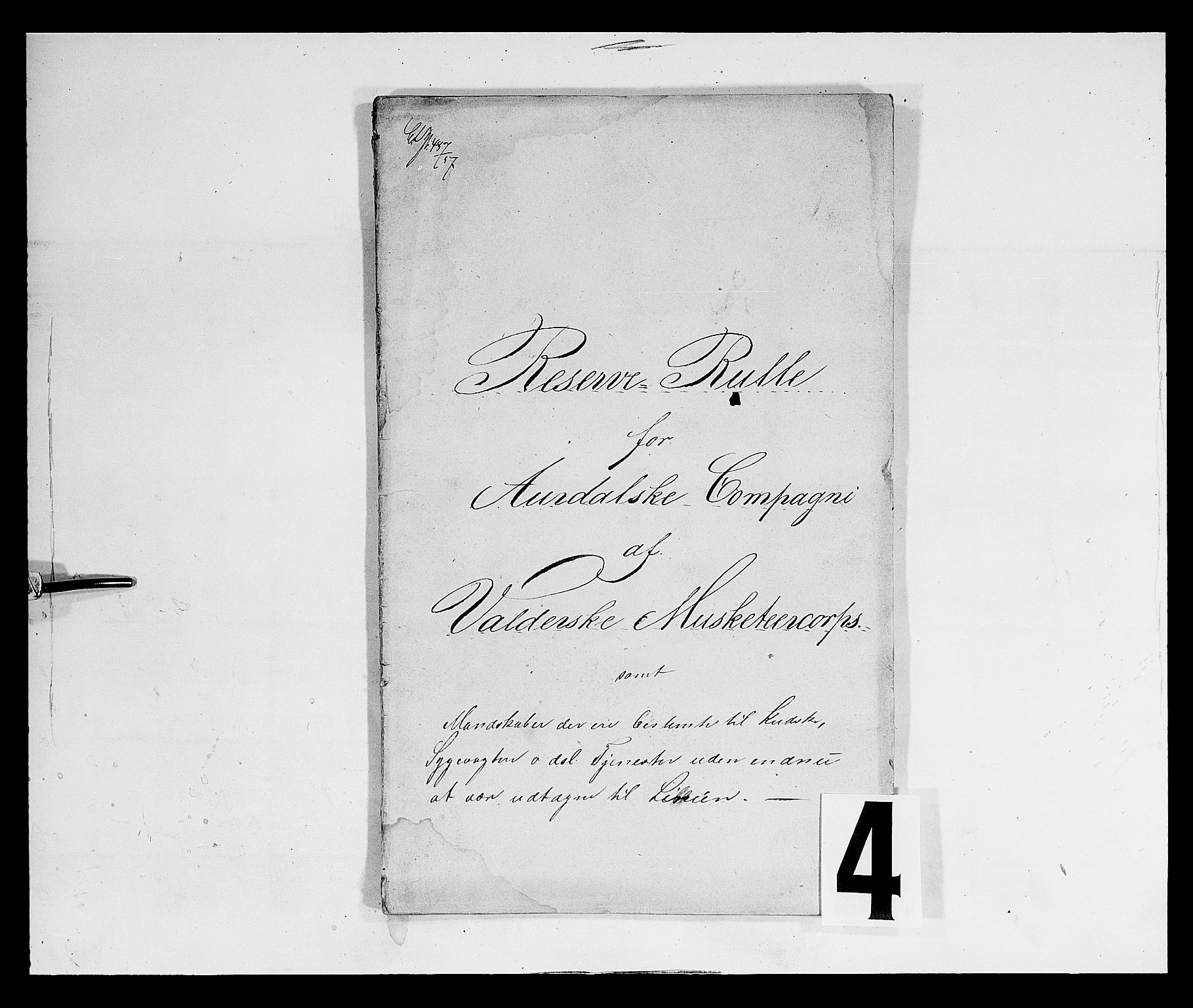 Fylkesmannen i Oppland, SAH/FYO-002/1/K/Kb/L1159: Valderske nasjonale musketérkorps - Aurdalske kompani, 1818-1860, s. 3280