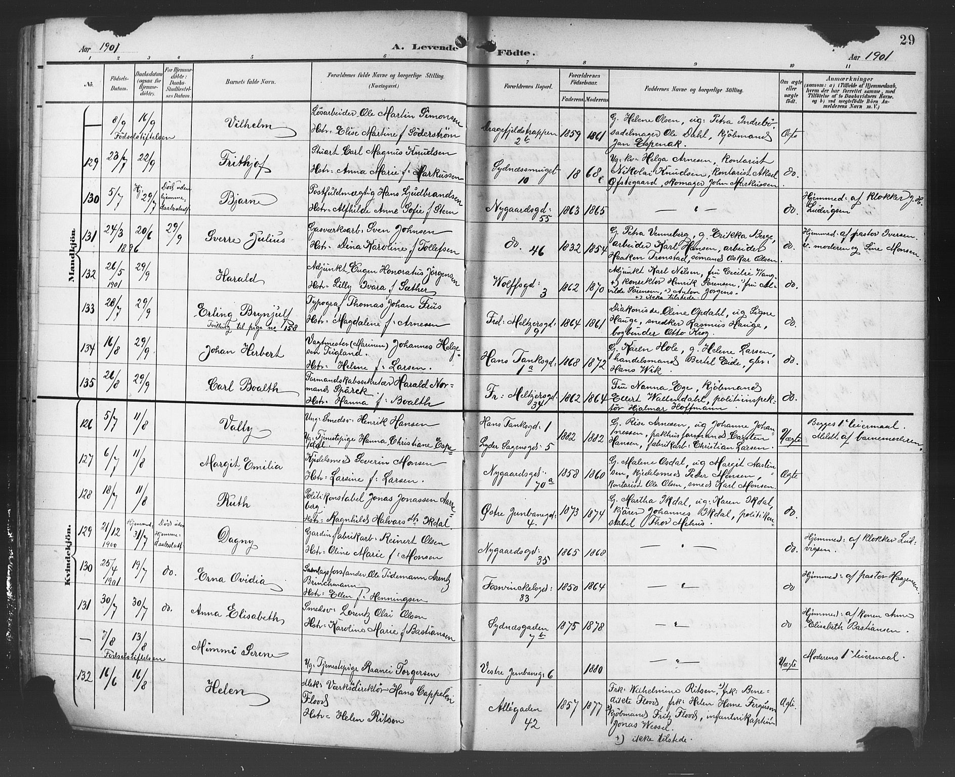 Johanneskirken sokneprestembete, AV/SAB-A-76001/H/Hab: Klokkerbok nr. A 2, 1900-1912, s. 29