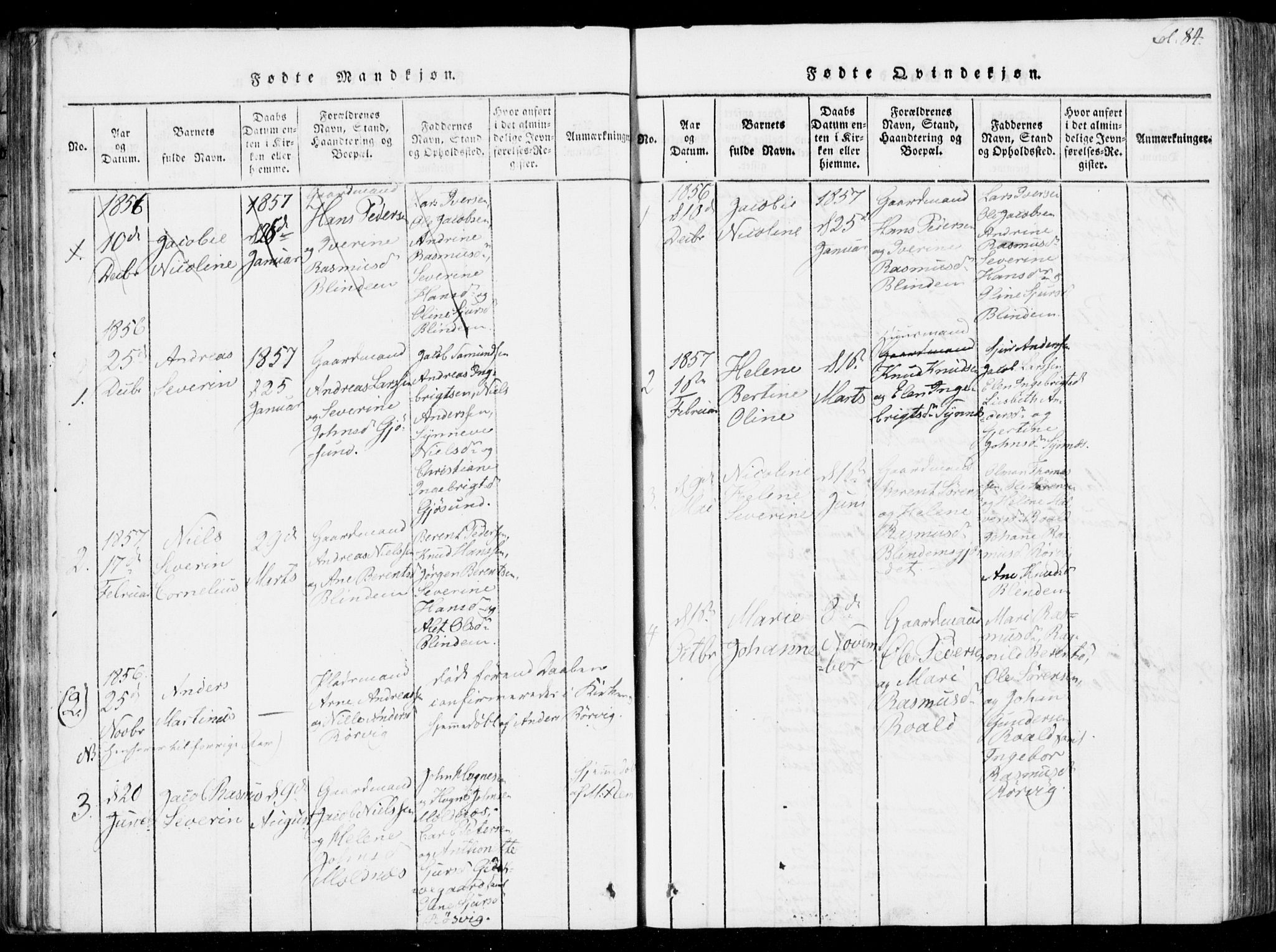 Ministerialprotokoller, klokkerbøker og fødselsregistre - Møre og Romsdal, SAT/A-1454/537/L0517: Ministerialbok nr. 537A01, 1818-1862, s. 84