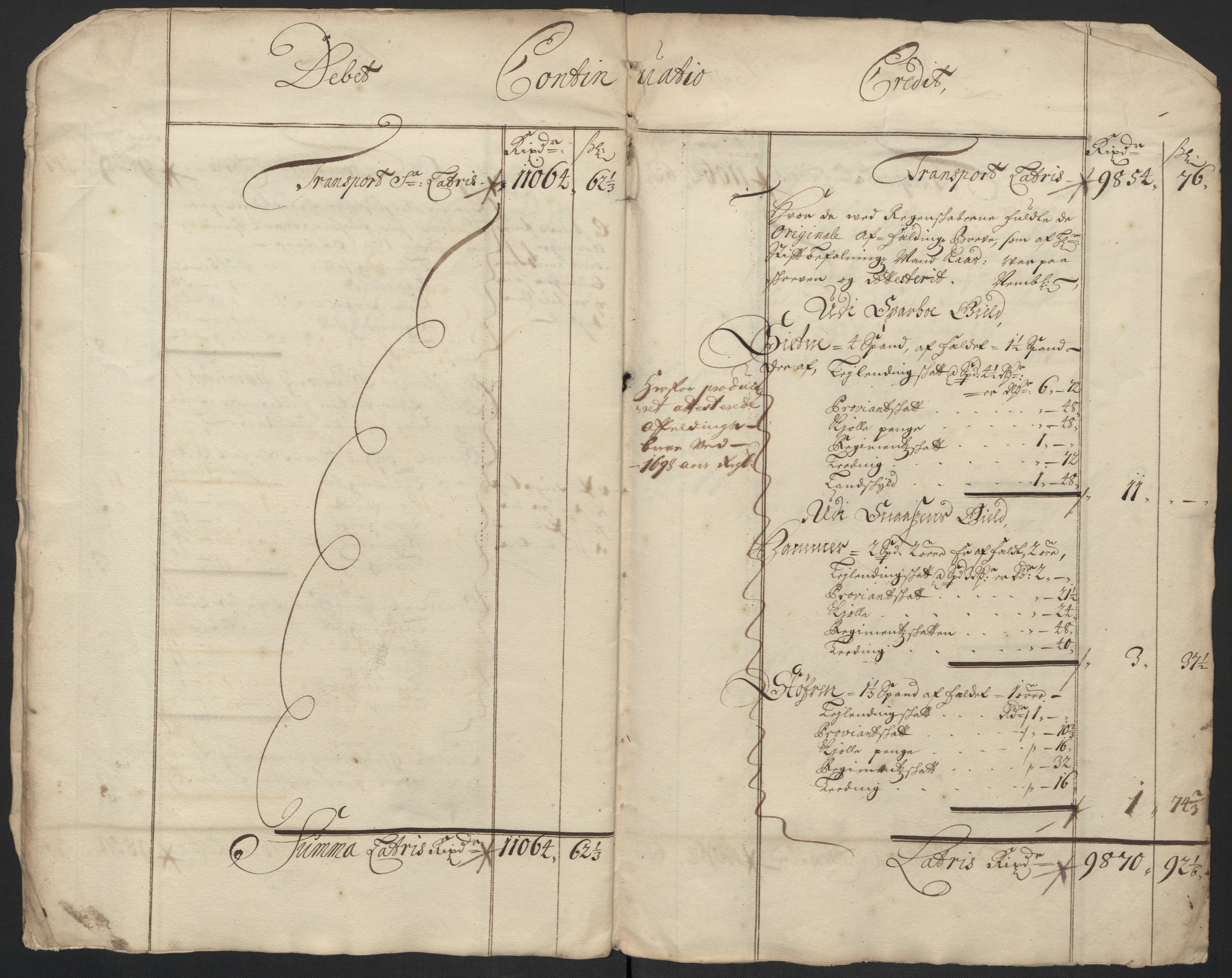 Rentekammeret inntil 1814, Reviderte regnskaper, Fogderegnskap, AV/RA-EA-4092/R63/L4310: Fogderegnskap Inderøy, 1698-1699, s. 263