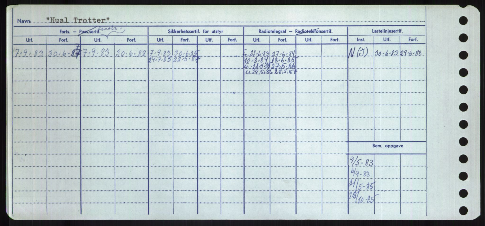 Sjøfartsdirektoratet med forløpere, Skipsmålingen, RA/S-1627/H/Hd/L0017: Fartøy, Holi-Hå, s. 142