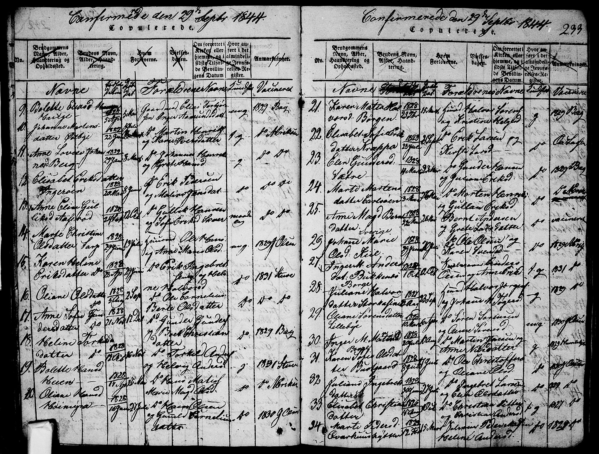 Skjeberg prestekontor Kirkebøker, AV/SAO-A-10923/G/Ga/L0001: Klokkerbok nr. I 1, 1815-1830, s. 233