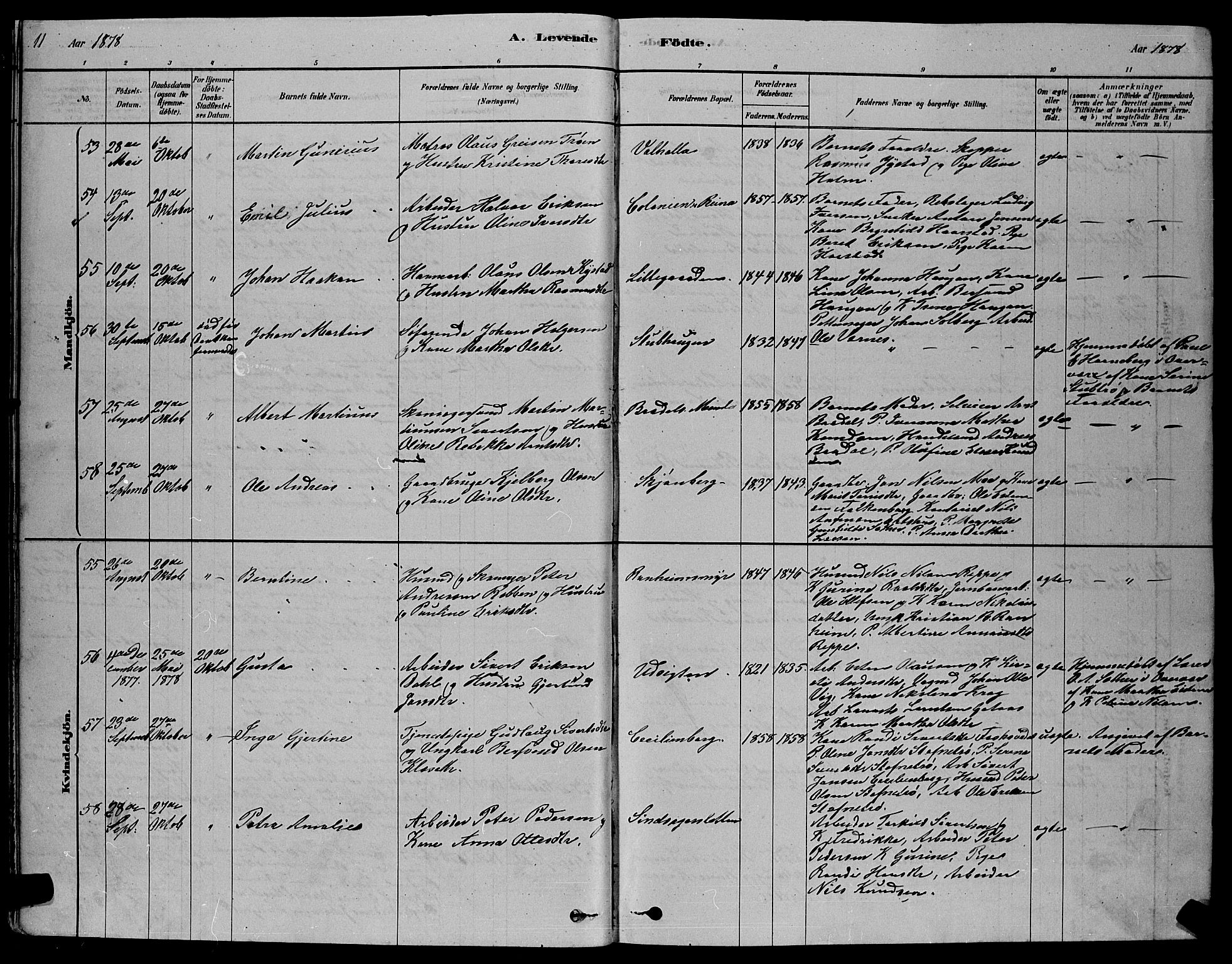 Ministerialprotokoller, klokkerbøker og fødselsregistre - Sør-Trøndelag, SAT/A-1456/606/L0312: Klokkerbok nr. 606C08, 1878-1894, s. 11