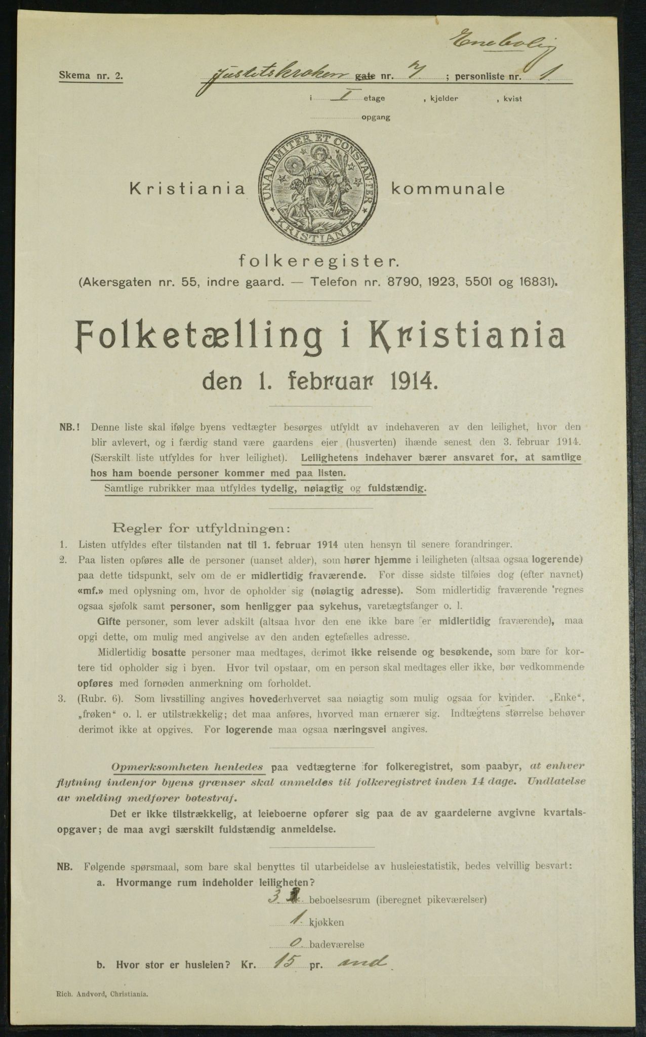 OBA, Kommunal folketelling 1.2.1914 for Kristiania, 1914, s. 47673