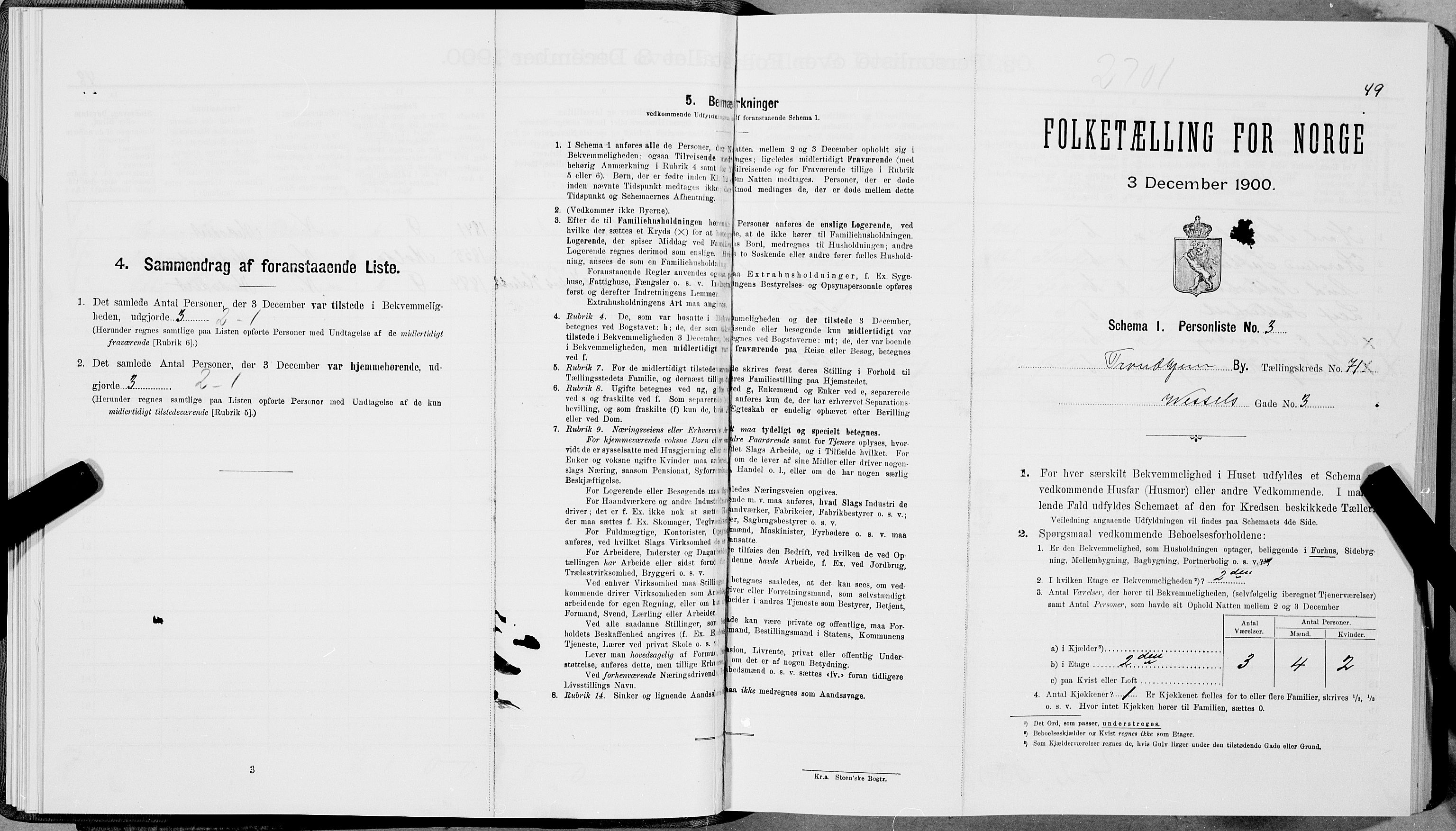 SAT, Folketelling 1900 for 1601 Trondheim kjøpstad, 1900, s. 13261