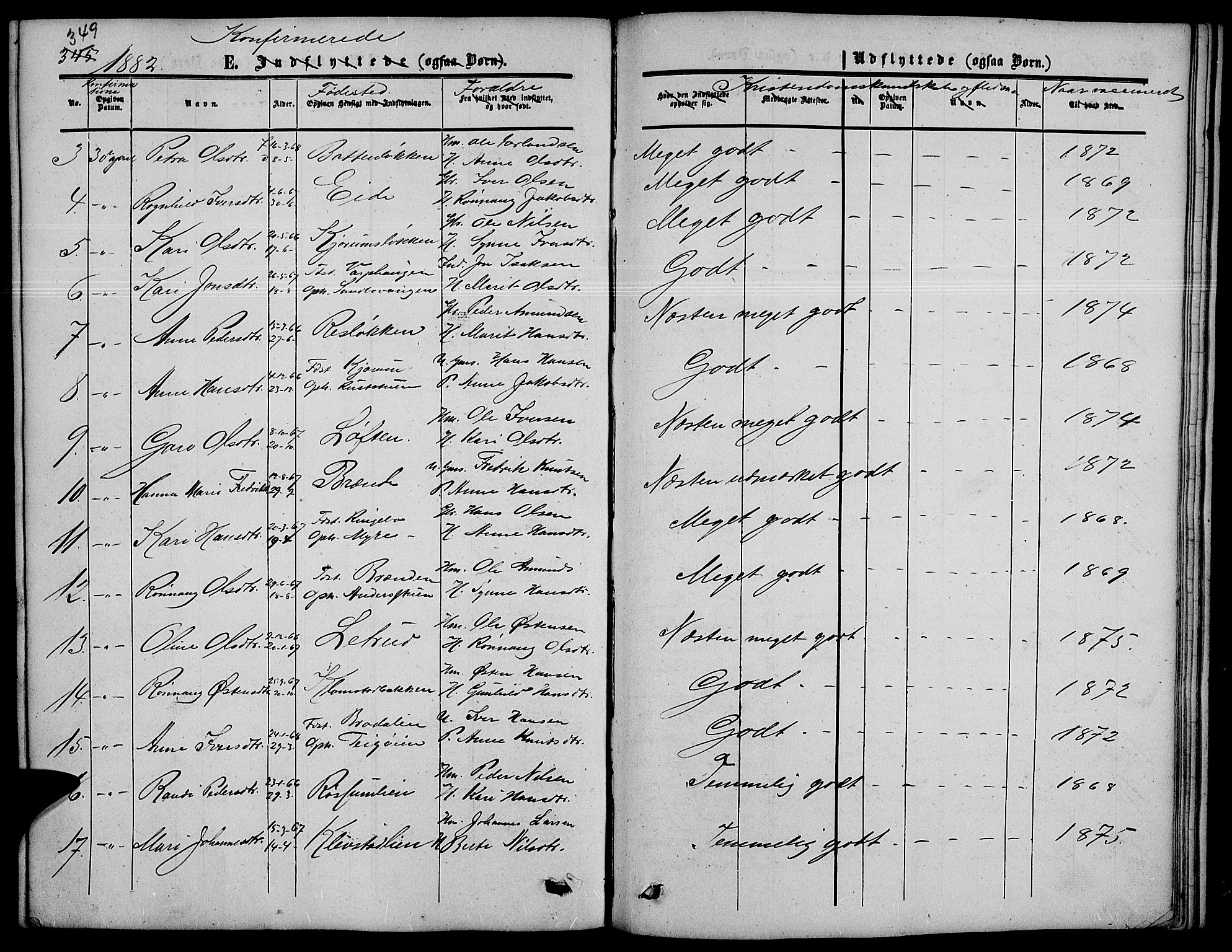 Nord-Fron prestekontor, AV/SAH-PREST-080/H/Ha/Hab/L0003: Klokkerbok nr. 3, 1851-1886, s. 349