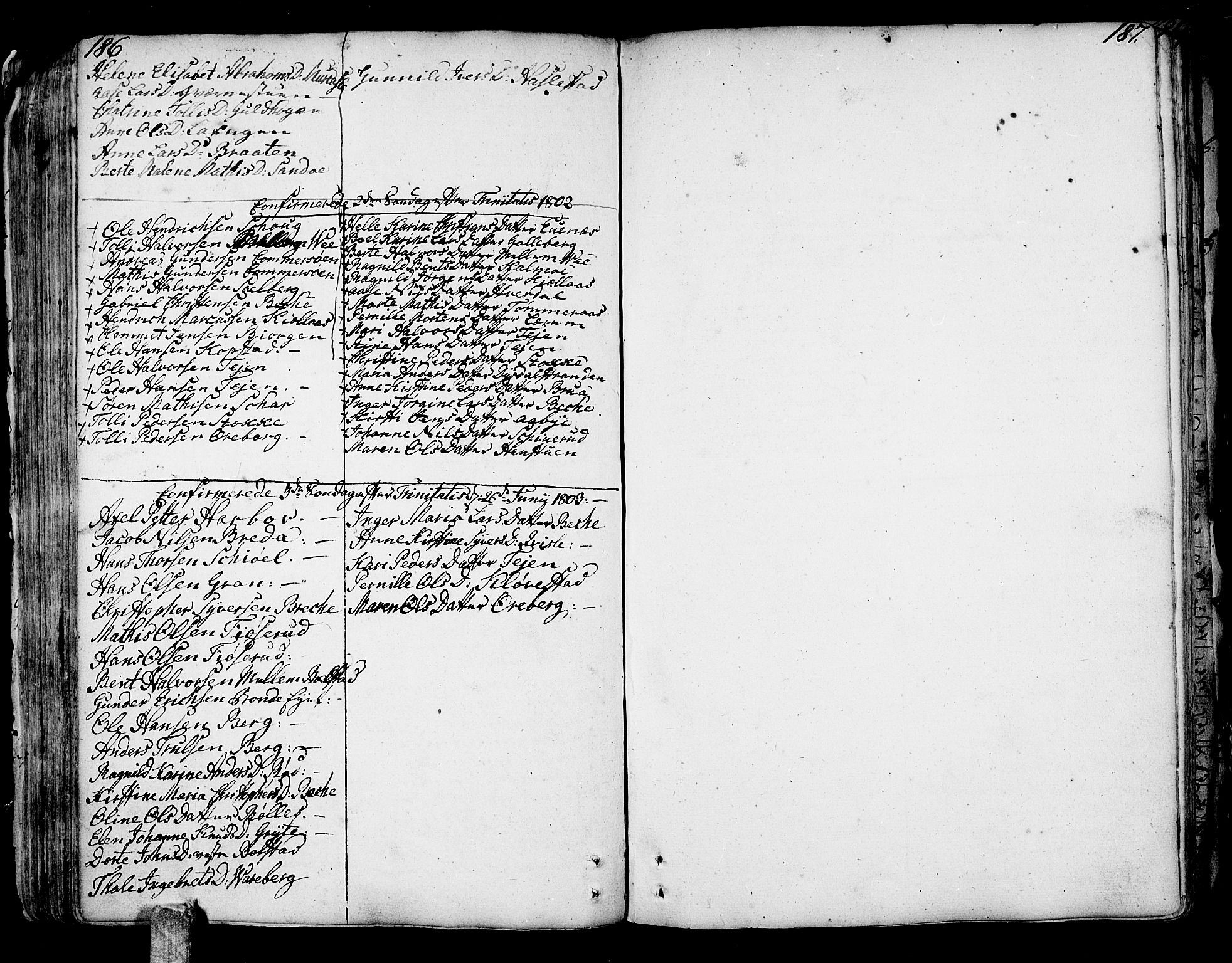 Sande Kirkebøker, SAKO/A-53/F/Fa/L0001: Ministerialbok nr. 1, 1753-1803, s. 186-187