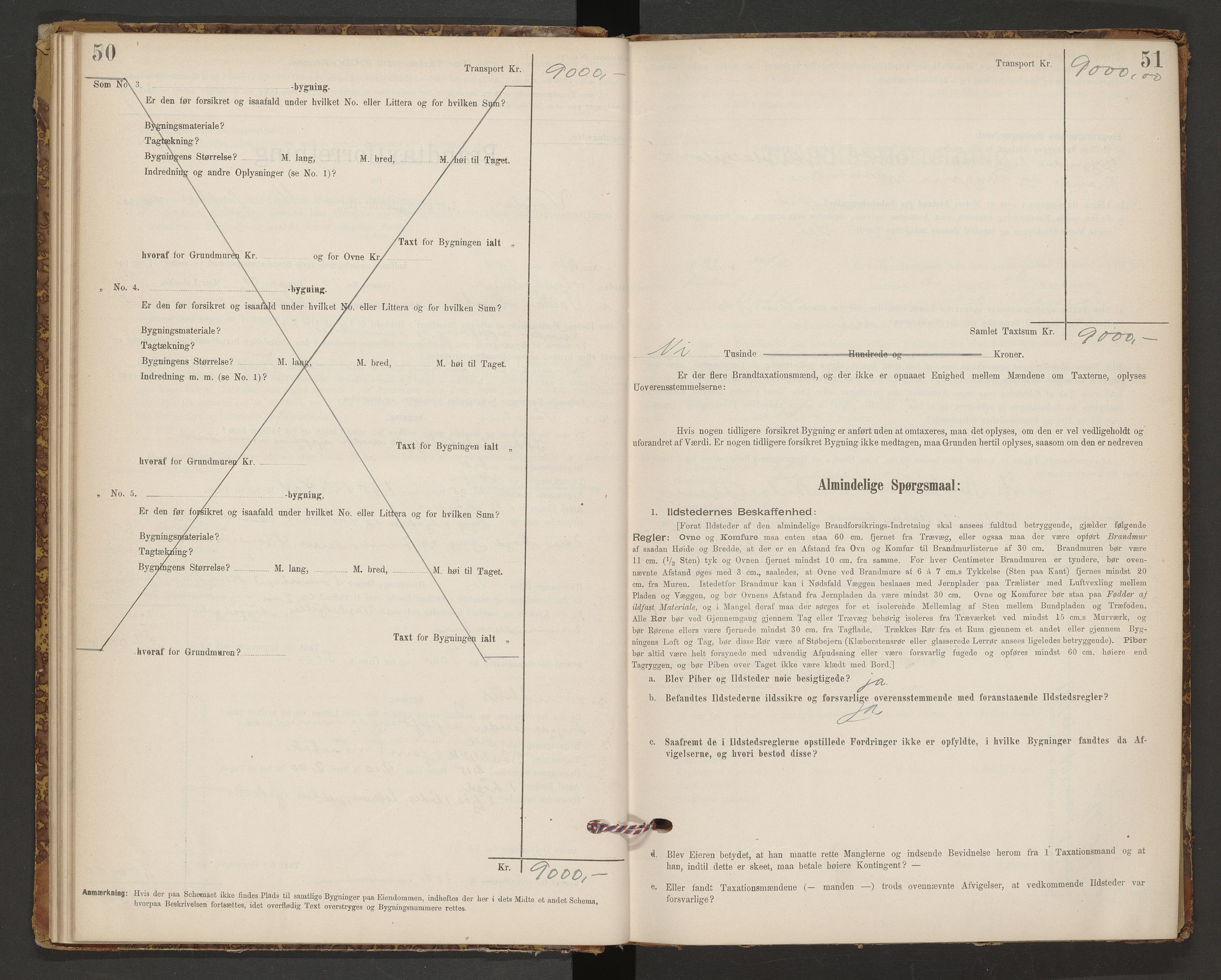 Norges Brannkasse Volda, AV/SAT-A-5488/F/Fb/L0001: Branntakstprotokoll, 1905-1944, s. 50-51