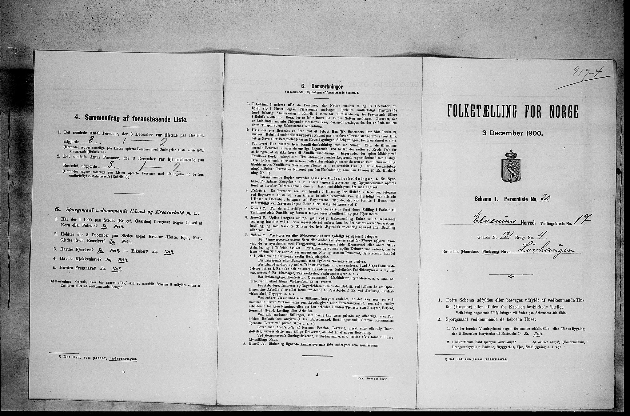 SAH, Folketelling 1900 for 0427 Elverum herred, 1900, s. 2393