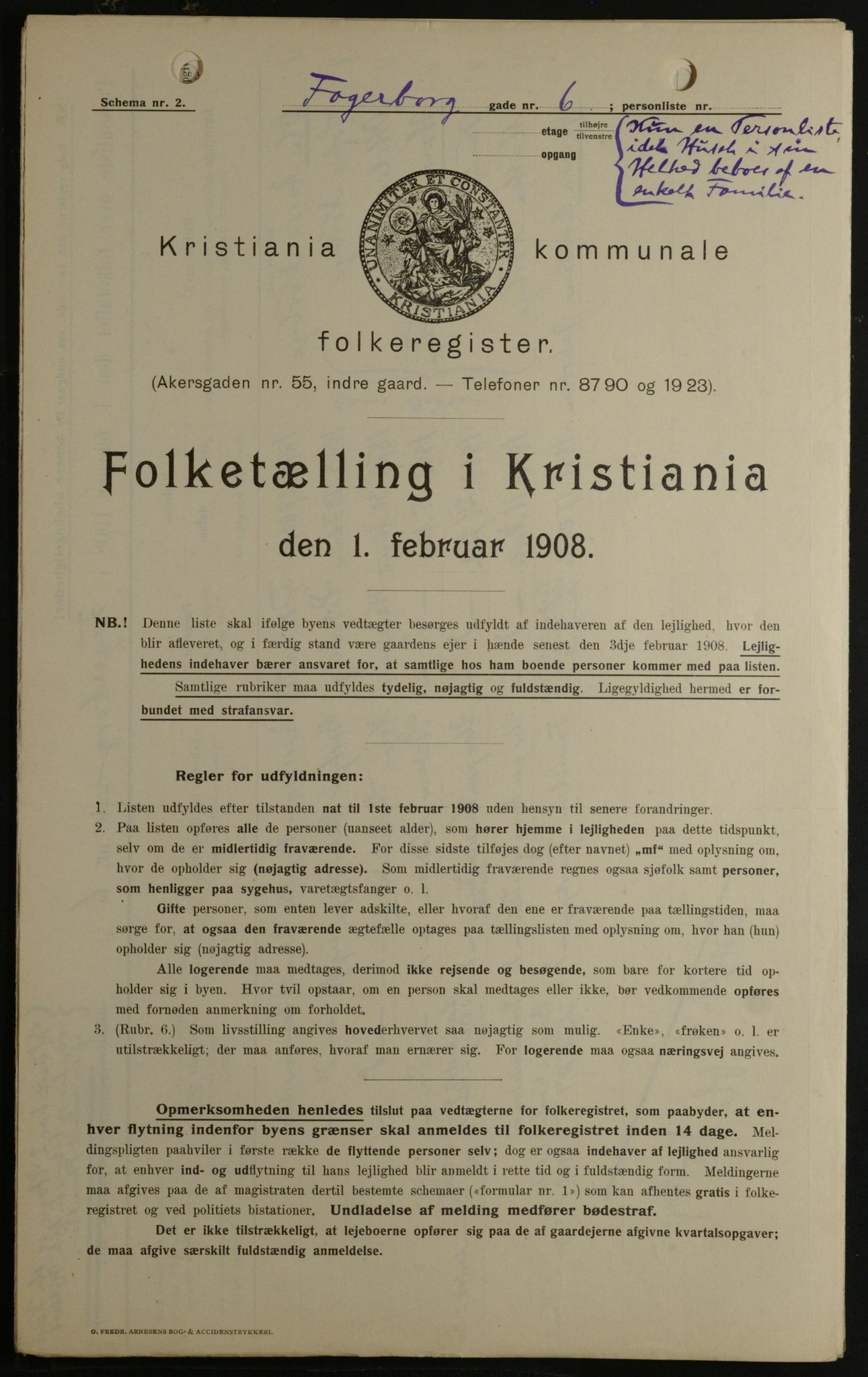 OBA, Kommunal folketelling 1.2.1908 for Kristiania kjøpstad, 1908, s. 20866