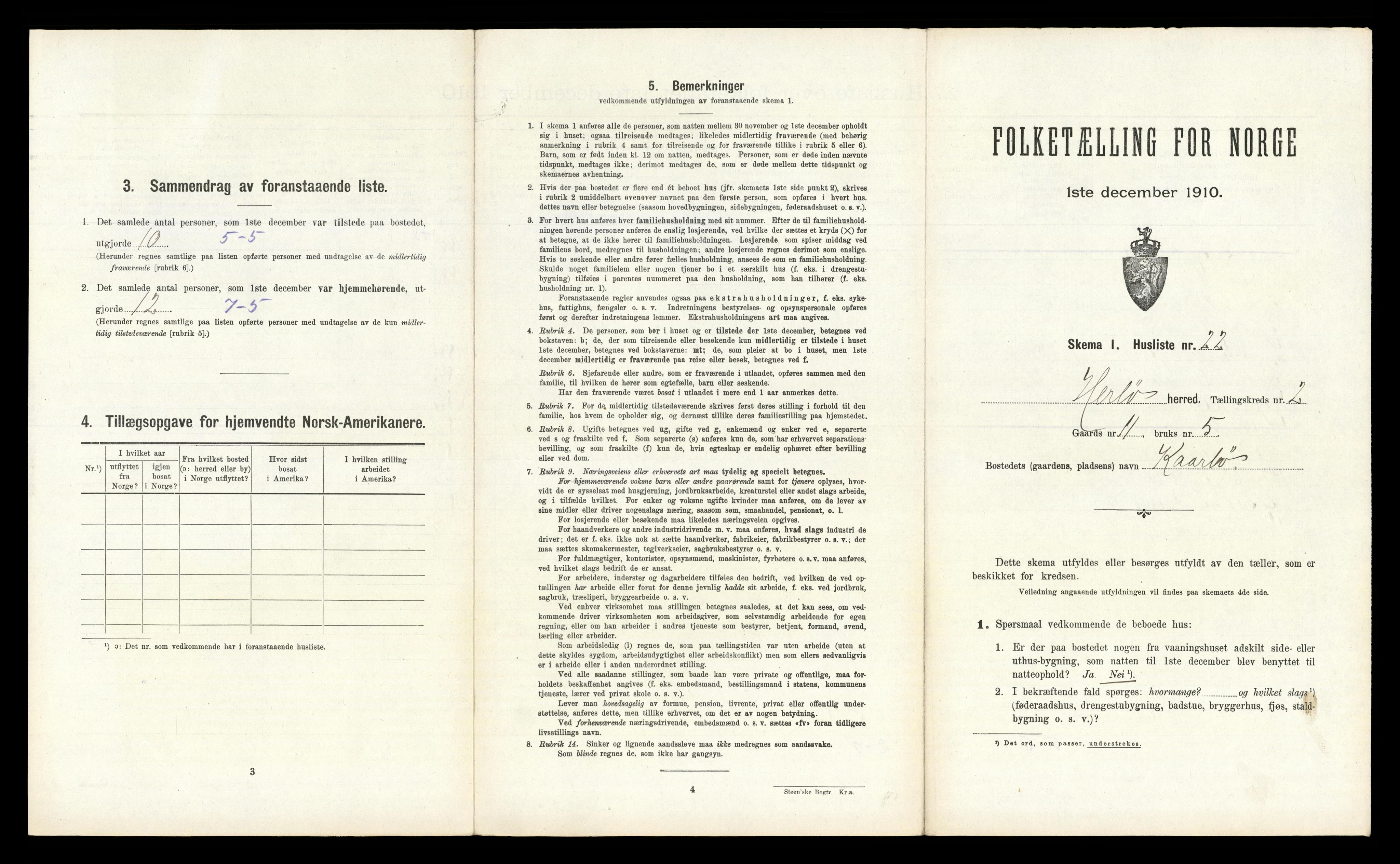 RA, Folketelling 1910 for 1258 Herdla herred, 1910, s. 234