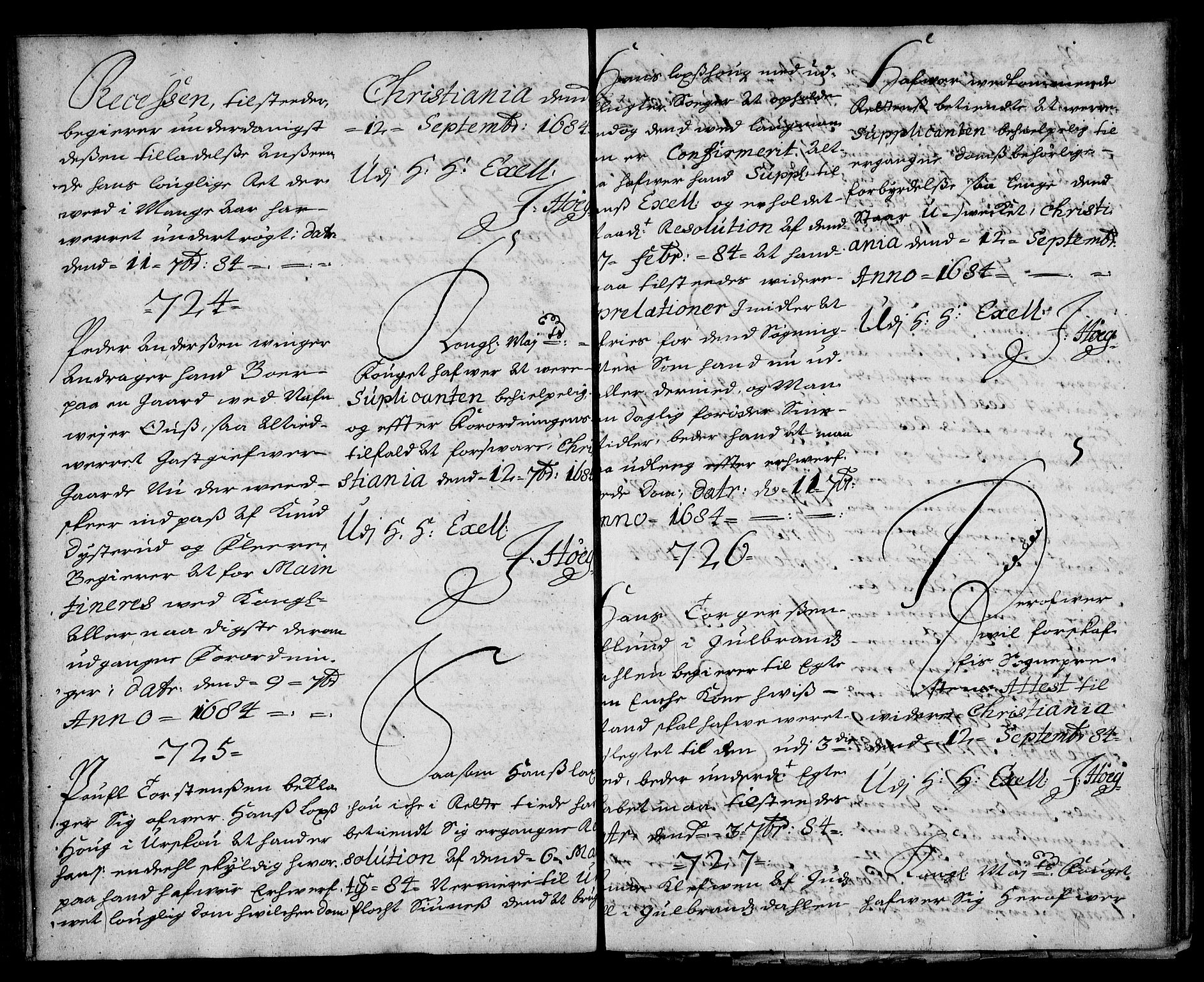 Stattholderembetet 1572-1771, AV/RA-EA-2870/Ae/L0001: Supplikasjons- og resolusjonsprotokoll, 1683-1684