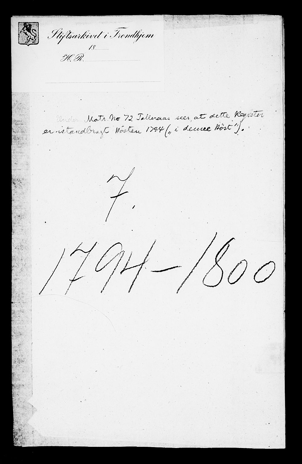 Orkdal sorenskriveri, SAT/A-4169/1/2/2Xa/L0001: Panteregister nr. 1, 1794-1800