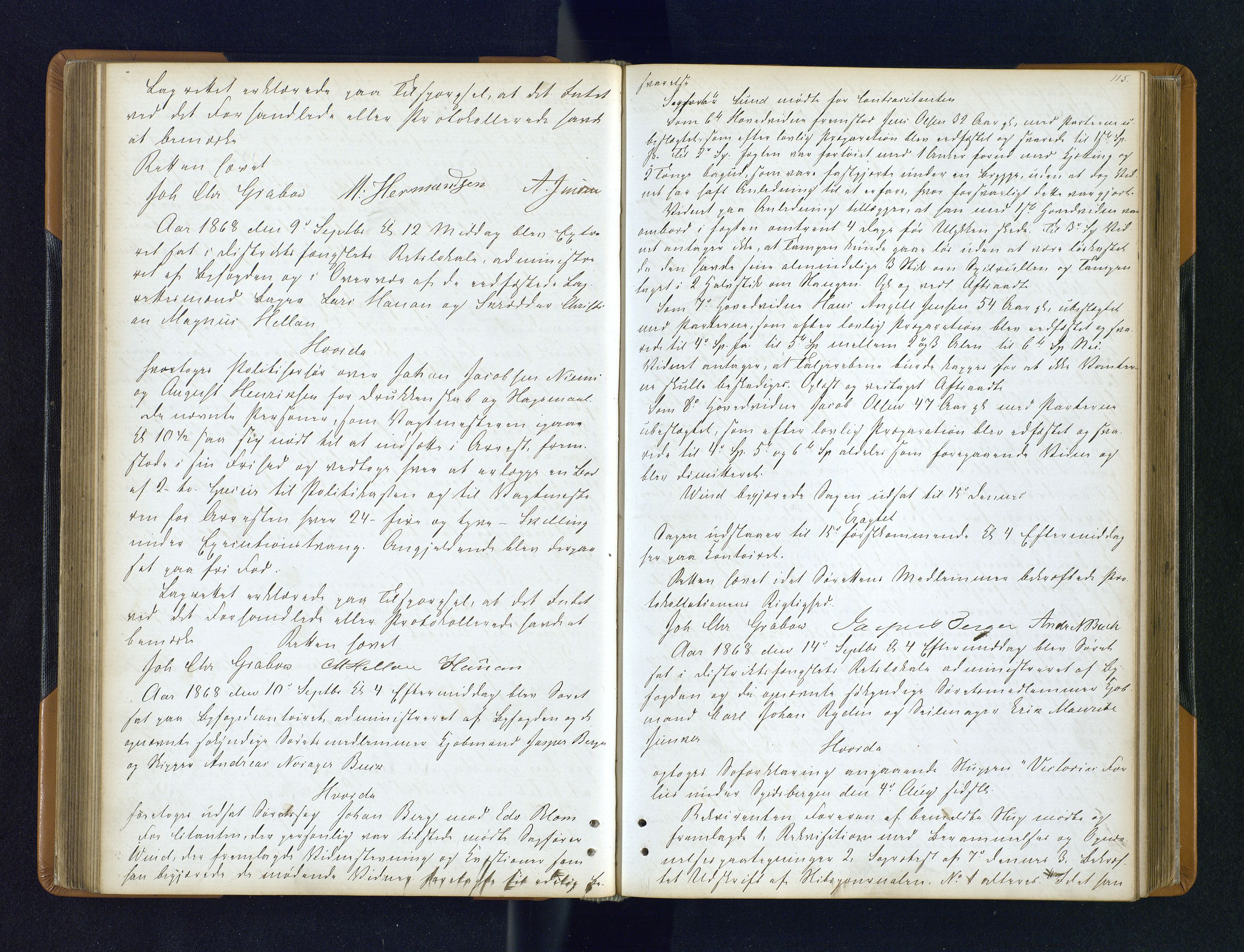 Byfogden i Hammerfest, AV/SATØ-S-0064/G/L0117: Ekstrarettsprotokoll, 1867-1870, s. 115