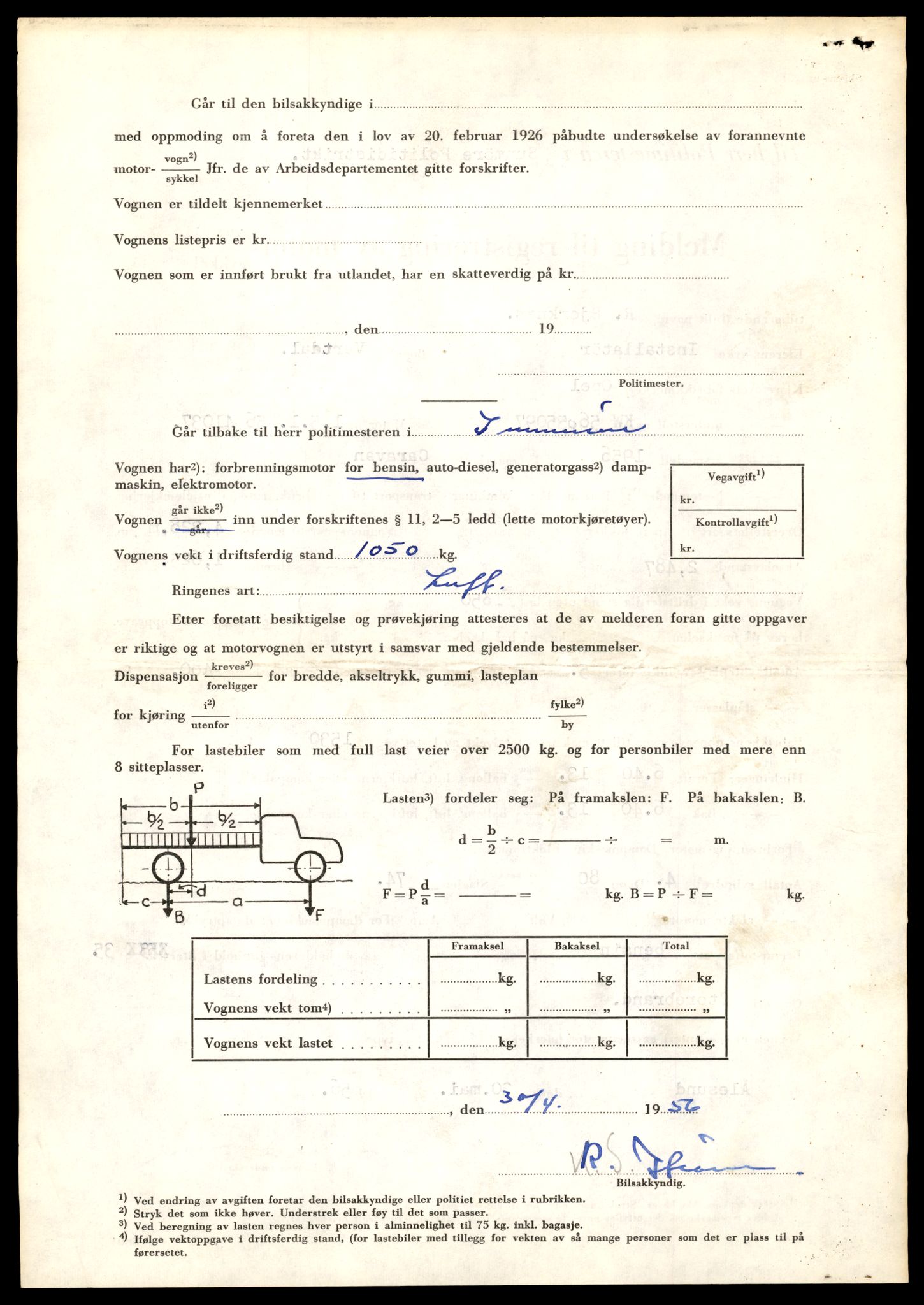 Møre og Romsdal vegkontor - Ålesund trafikkstasjon, SAT/A-4099/F/Fe/L0017: Registreringskort for kjøretøy T 1985 - T 10090, 1927-1998, s. 3044