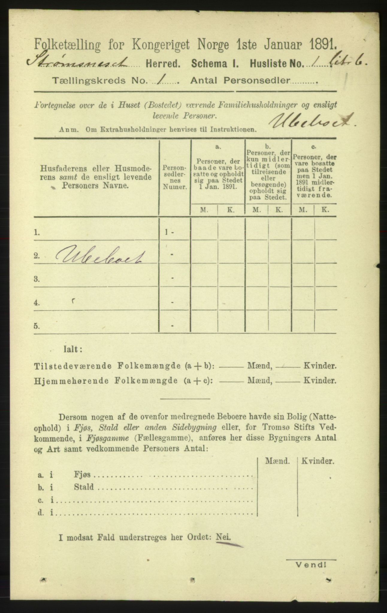 RA, Folketelling 1891 for 1559 Straumsnes herred, 1891, s. 21