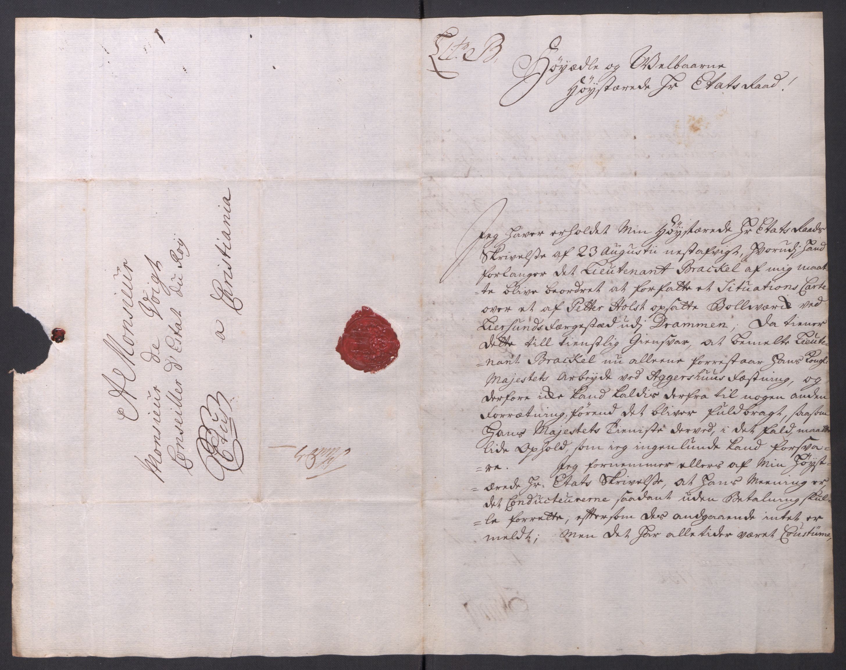 Kommanderende general (KG I) med Det norske krigsdirektorium, AV/RA-EA-5419/D/L0061: Stattholderens, stiftamtmenns og amtmenns brev, 1731-1740, s. 128