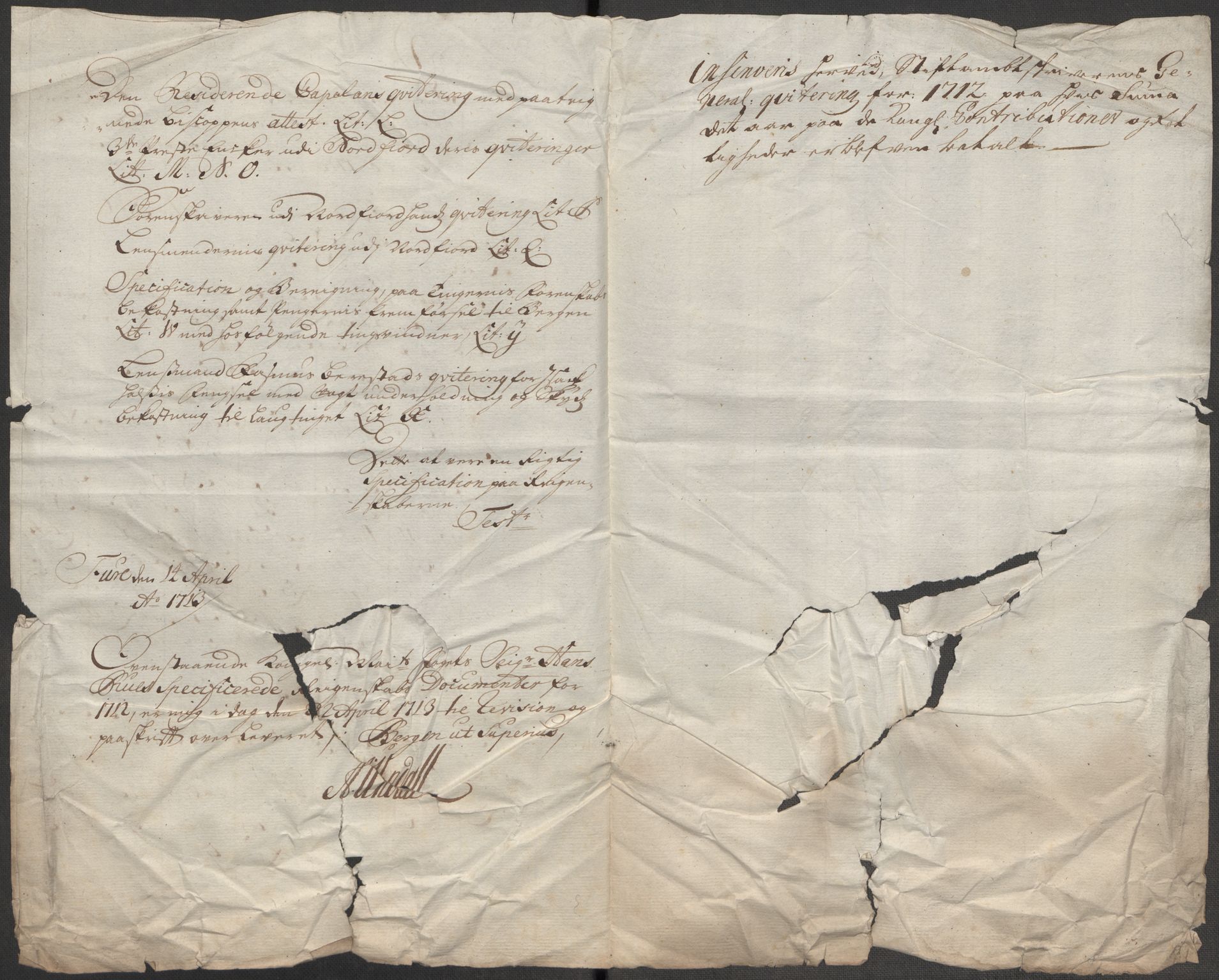 Rentekammeret inntil 1814, Reviderte regnskaper, Fogderegnskap, RA/EA-4092/R53/L3435: Fogderegnskap Sunn- og Nordfjord, 1712, s. 46