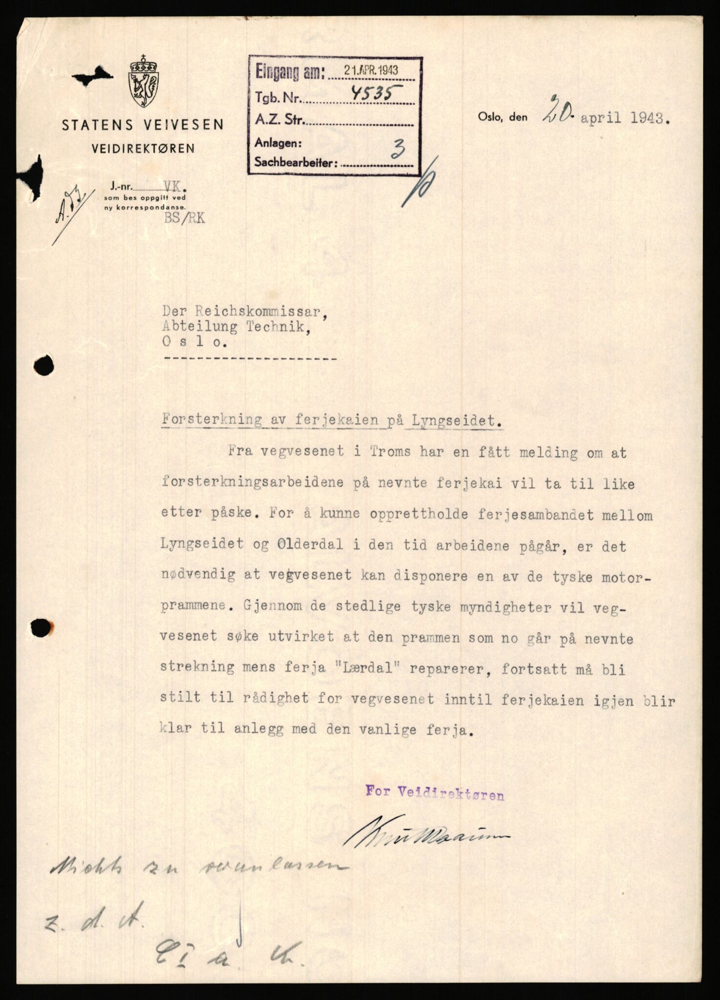 Tyske arkiver, Organisation Todt (OT), Einsatzgruppe Wiking, AV/RA-RAFA-2188/1/E/E2/E2d/L0023: Fähren und Anlegen, 1942-1944, s. 90